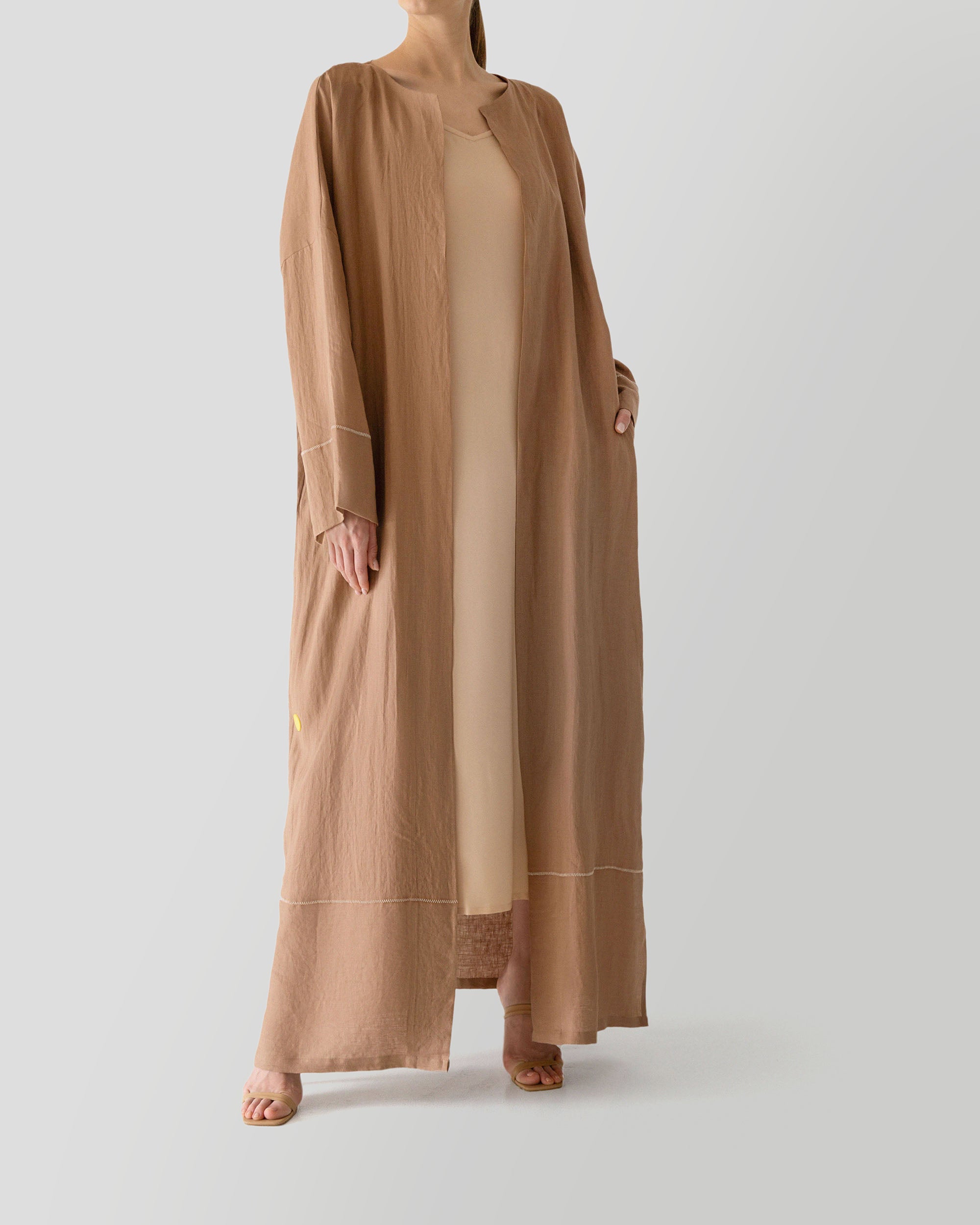Luna Abaya in Biscuit