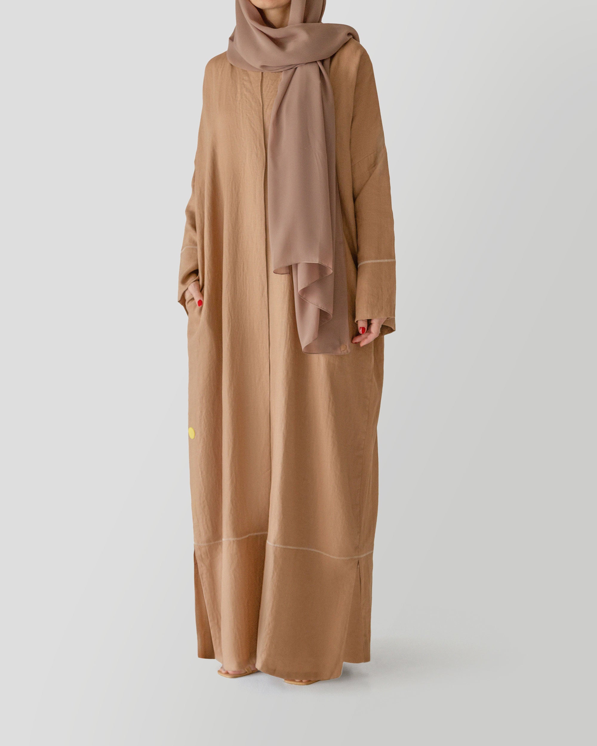 Luna Abaya in Biscuit