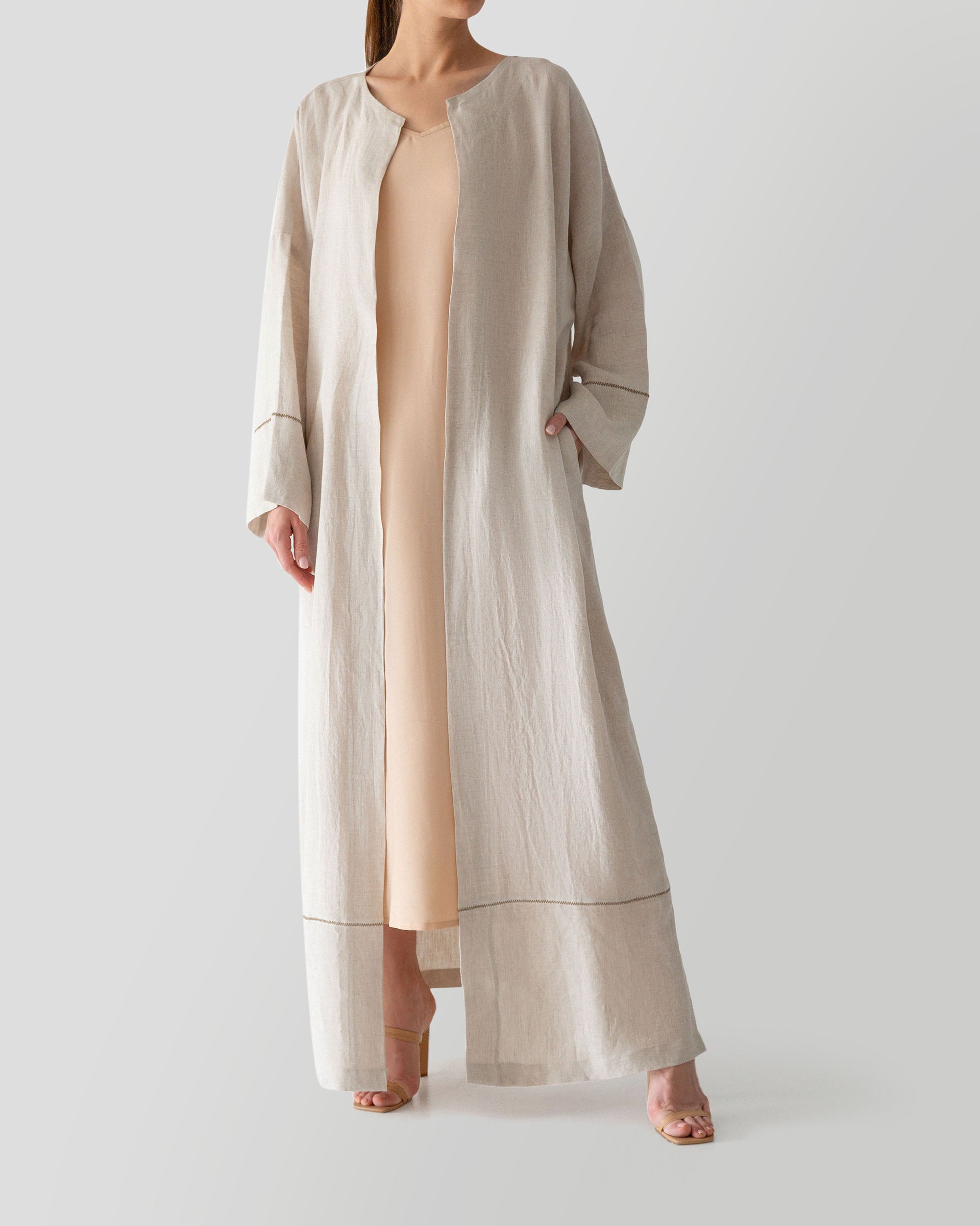 Luna Abaya in Ivory