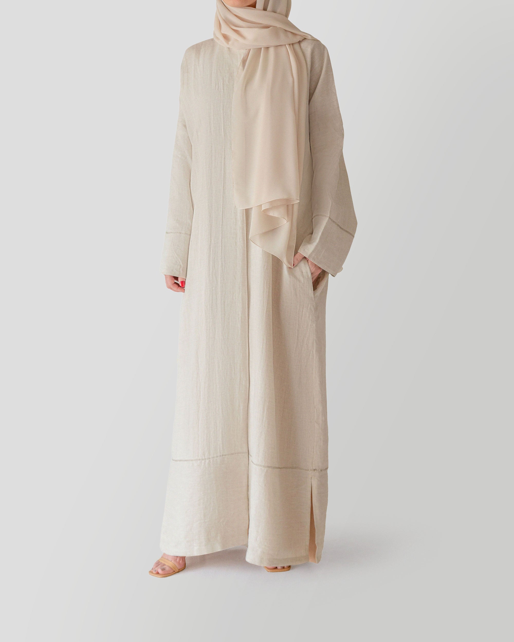 Luna Abaya in Ivory