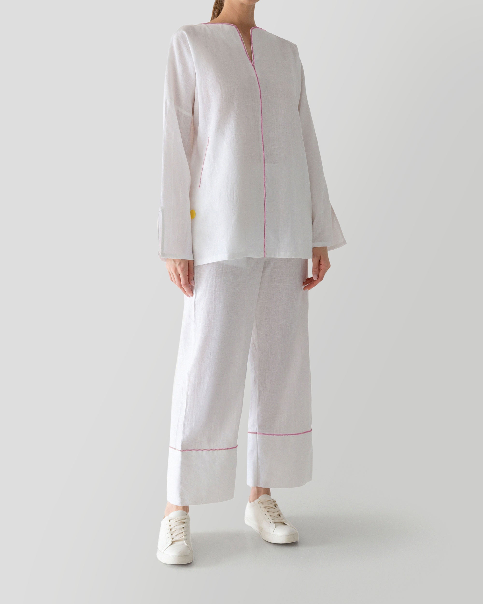 Gaia Co-ord Set in Pearl White