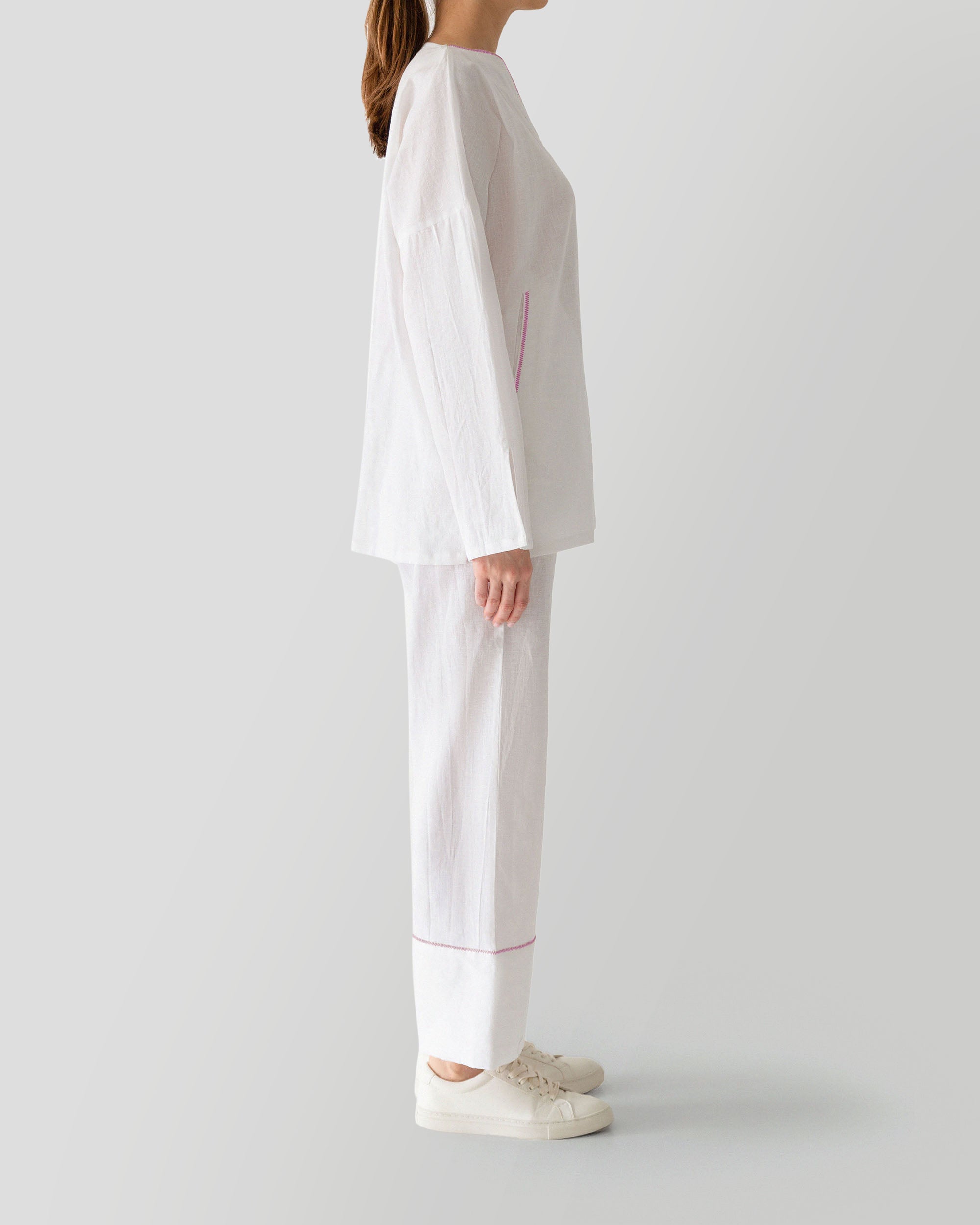 Gaia Co-ord Set in Pearl White