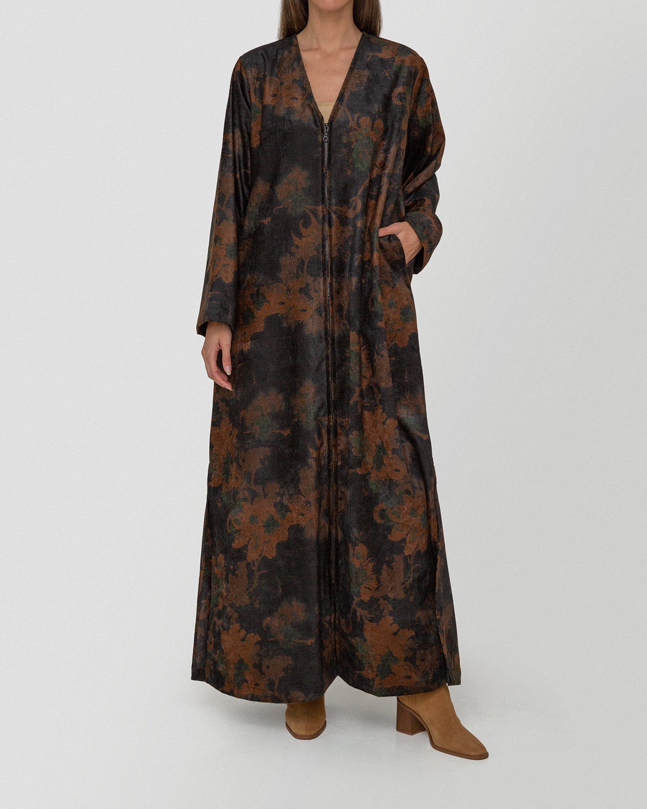 Moonlit Garden-zipper in Chestnut