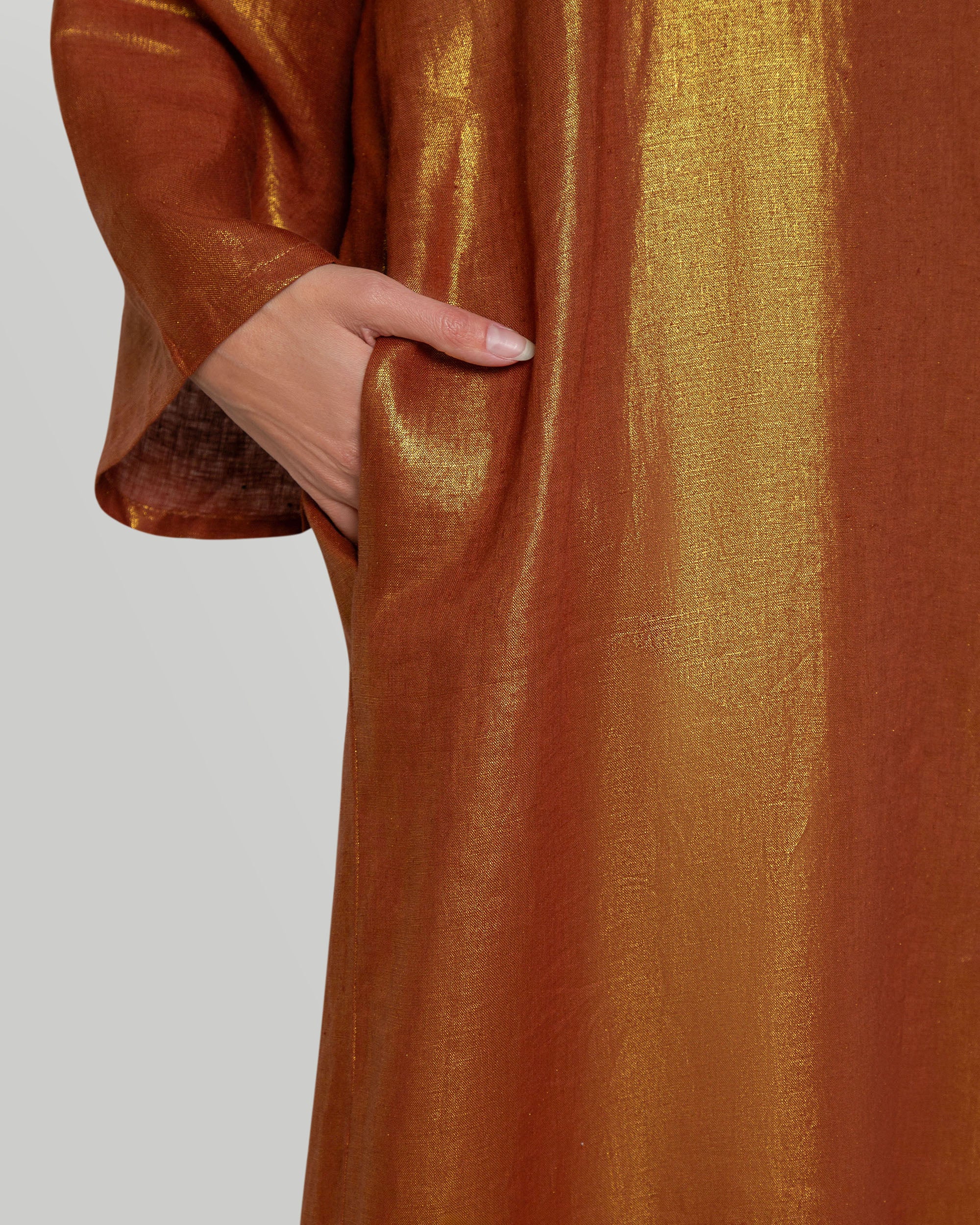 Calla Dress in Brick Red