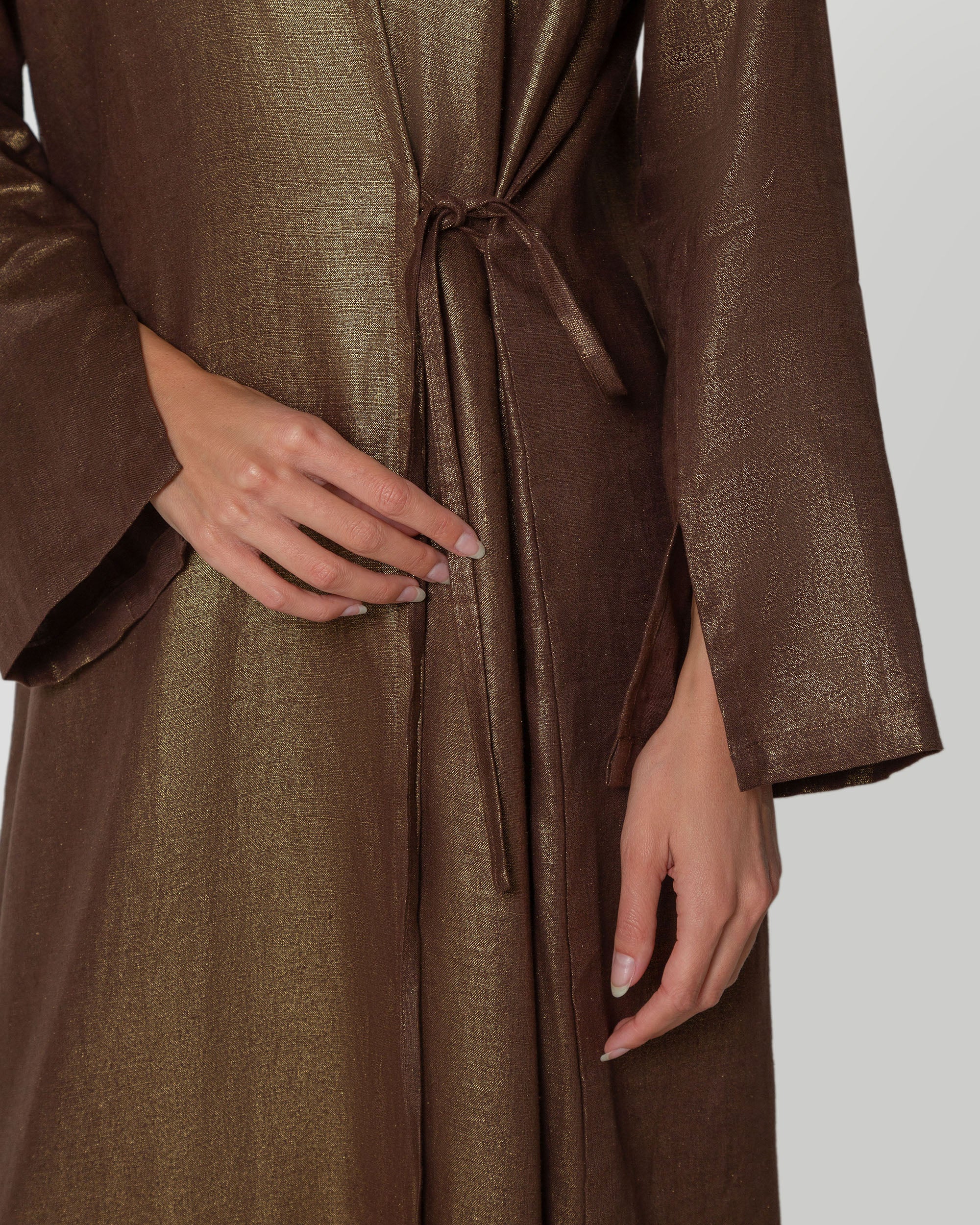 Athena Wrap Dress in Chocolate