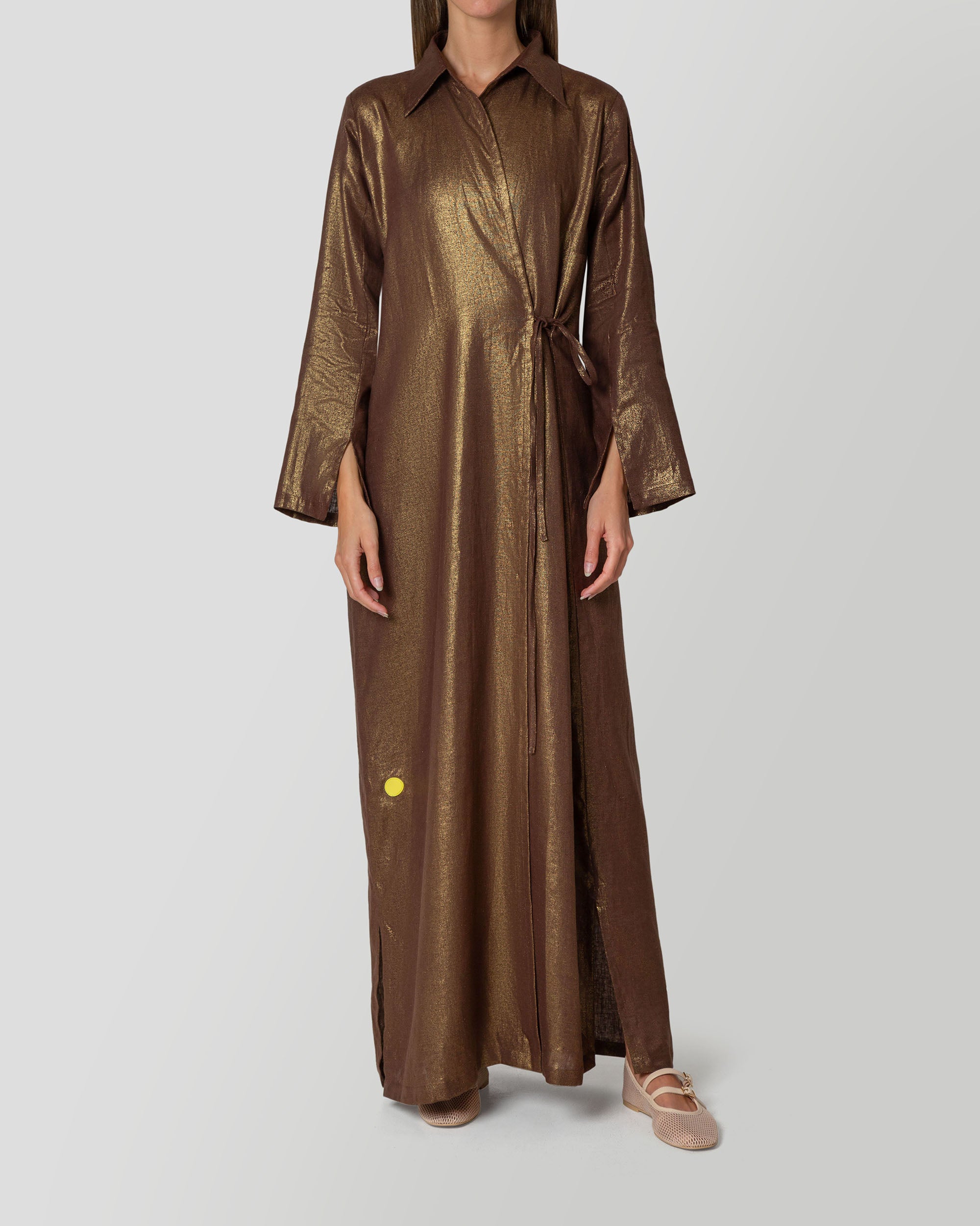 Athena Wrap Dress in Chocolate