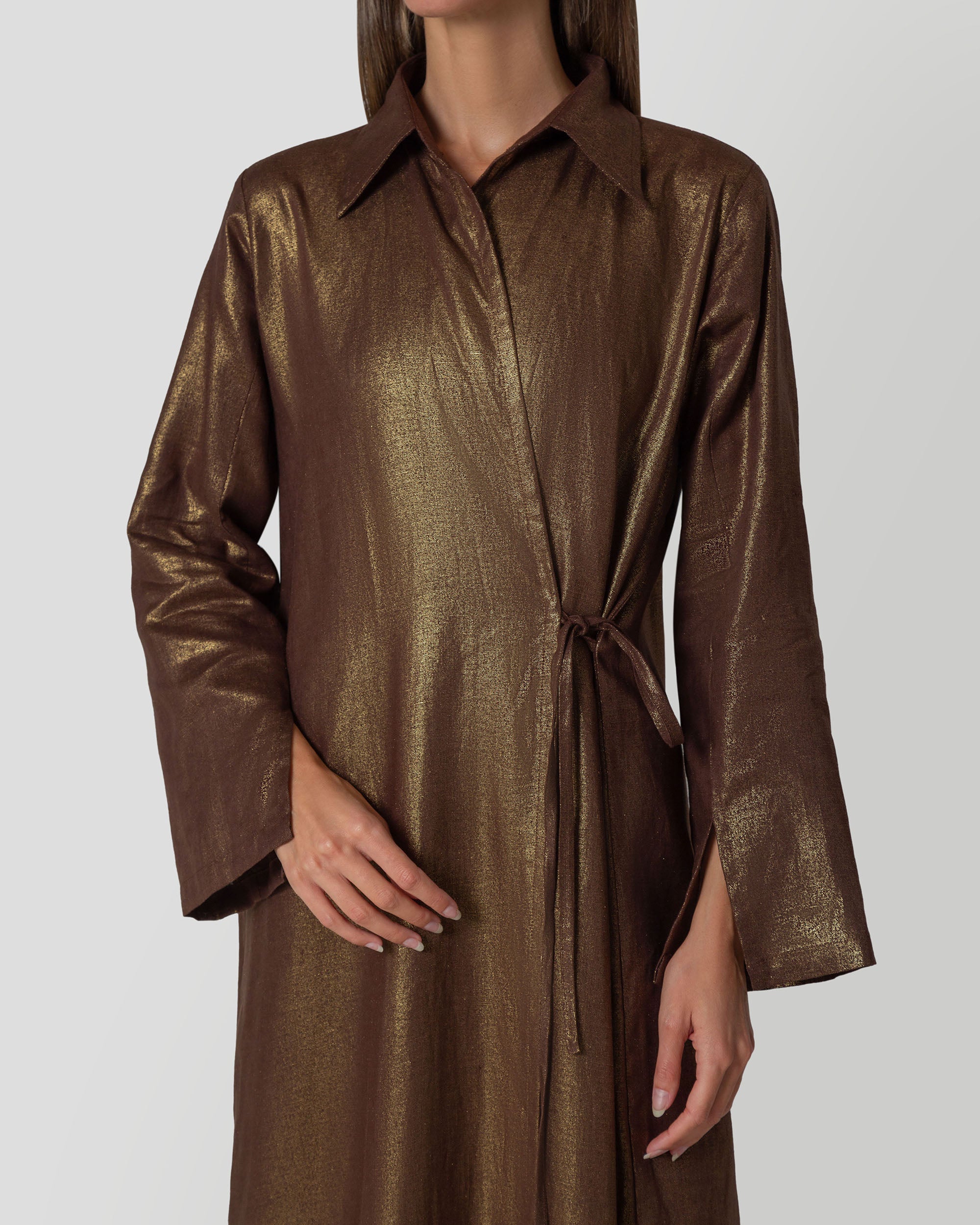 Athena Wrap Dress in Chocolate