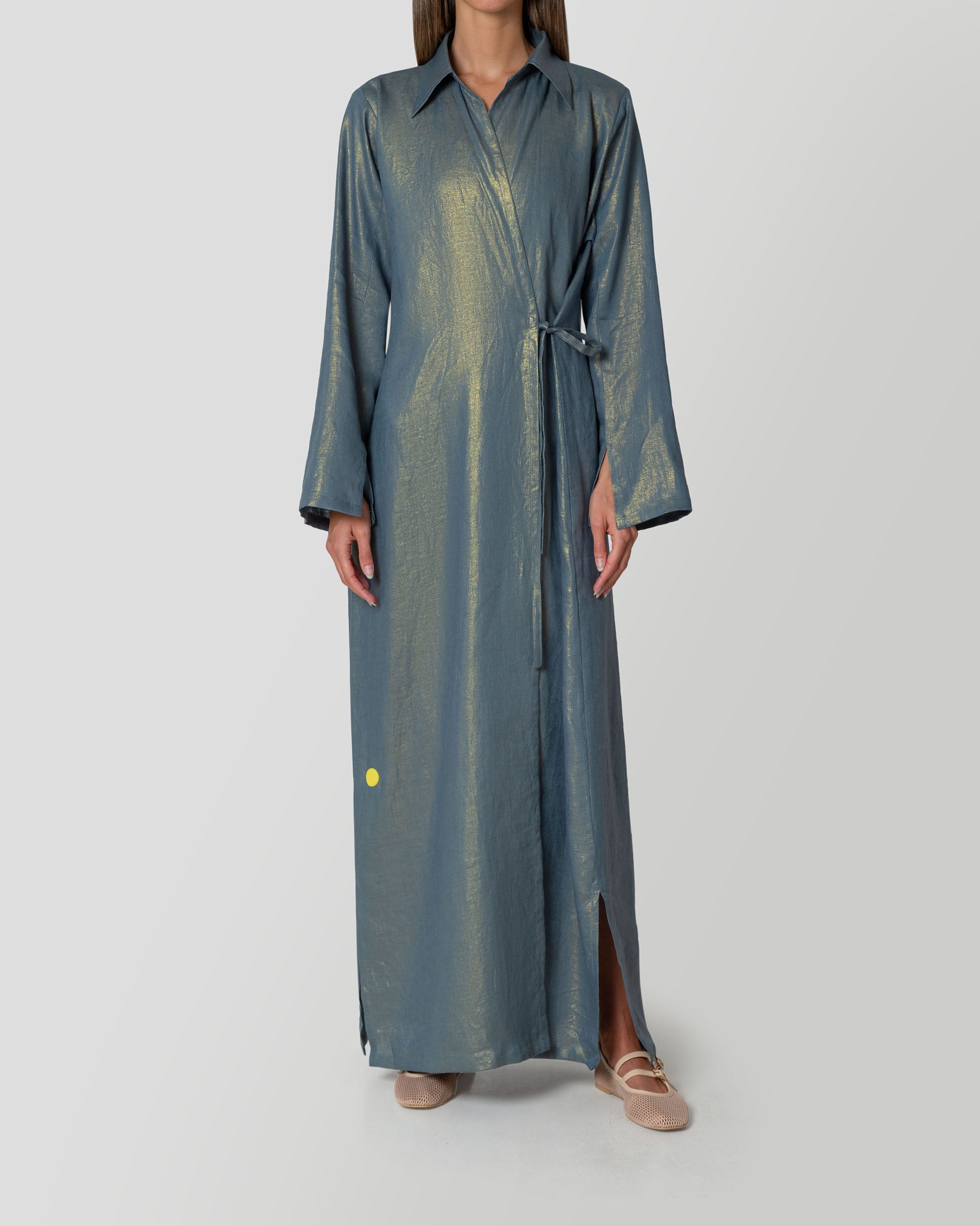 Athena Wrap Dress in Lagoon