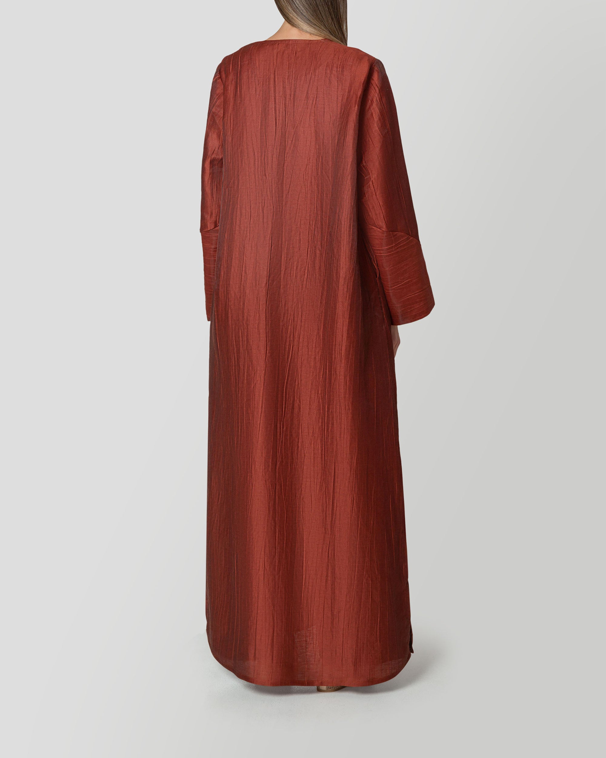 Lily Abaya in Maroon
