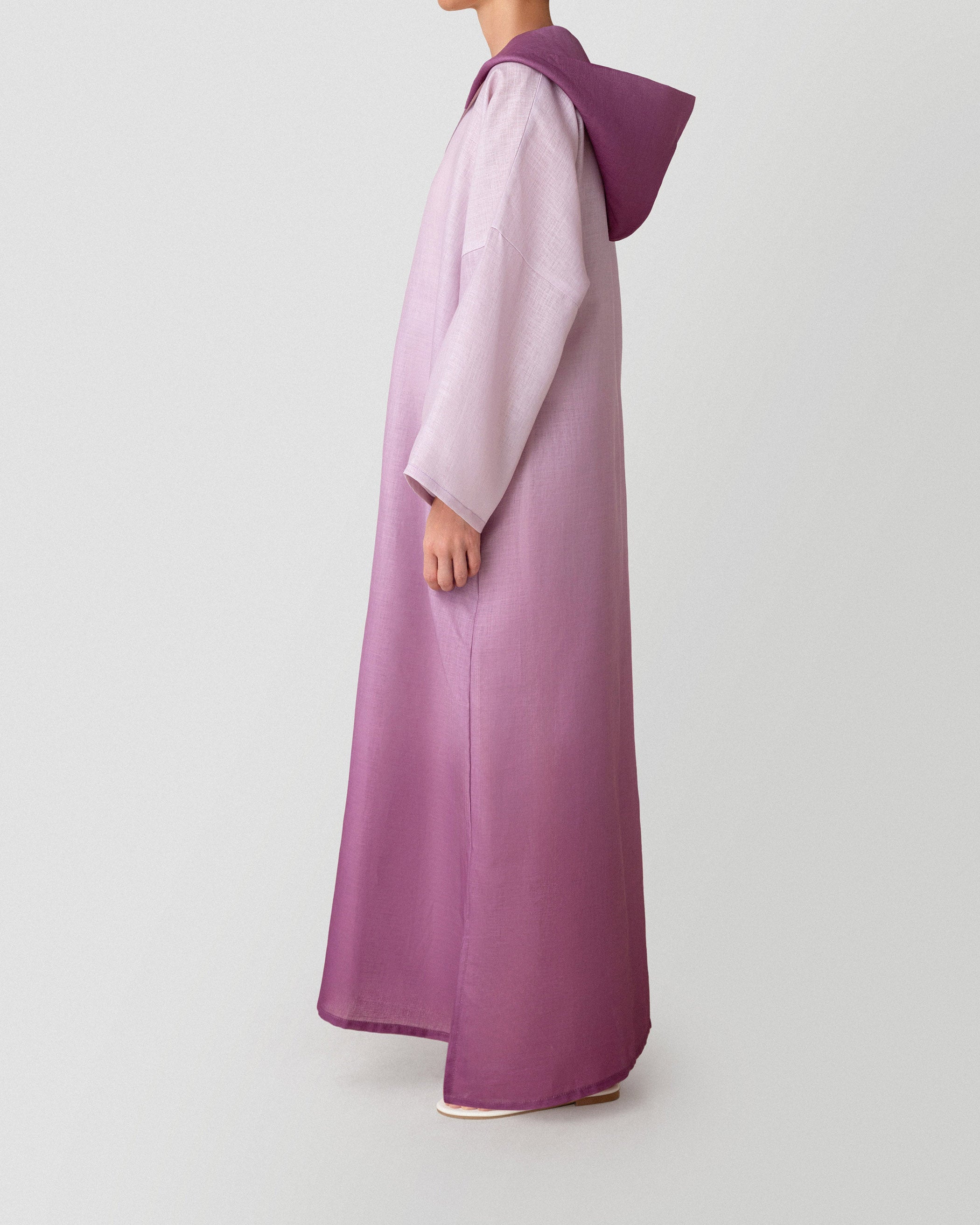 Sunset Sorbet Hooded Dress in Purple Ombré