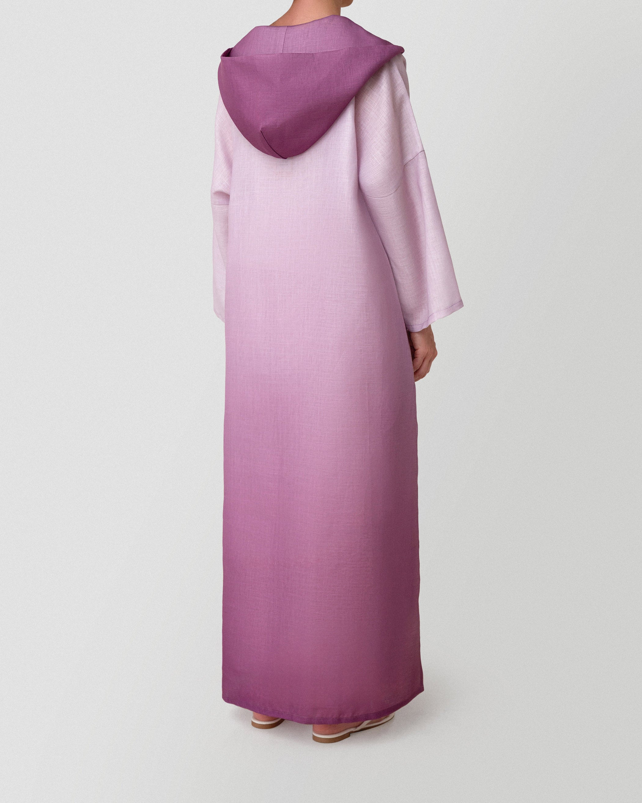 Sunset Sorbet Hooded Dress in Purple Ombré
