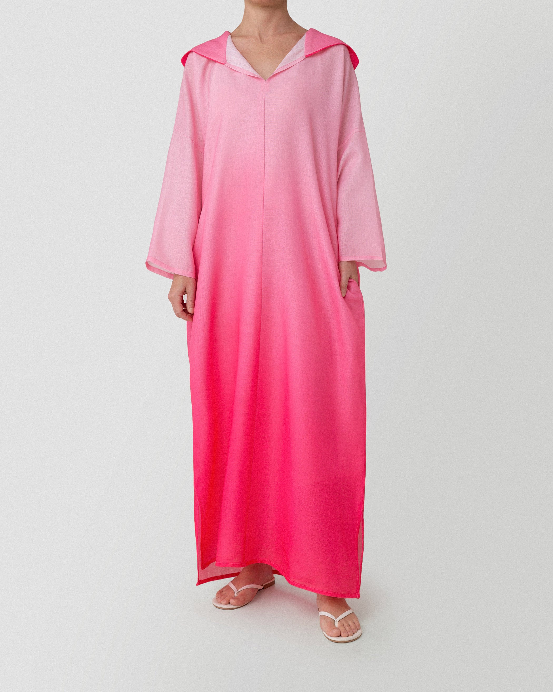 Sunset Sorbet Hooded Dress in Pink Ombré - Full or Two-tone