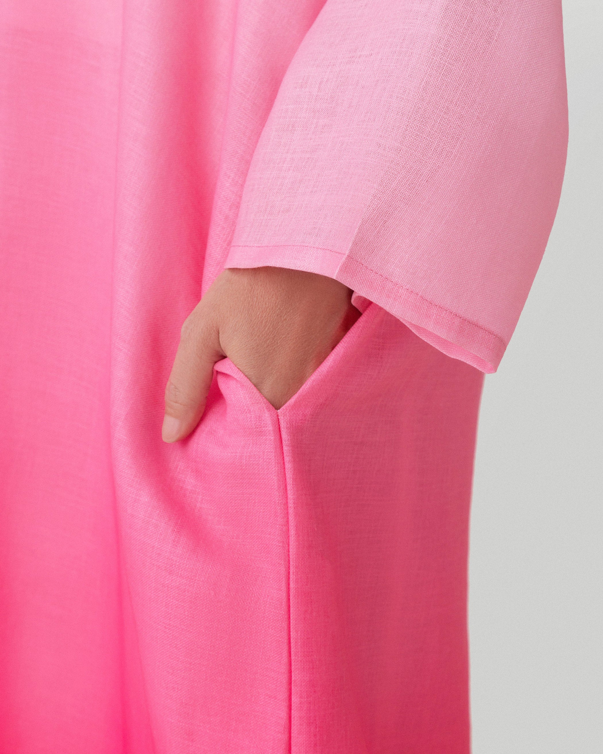 Sunset Sorbet Hooded Dress in Pink Ombré