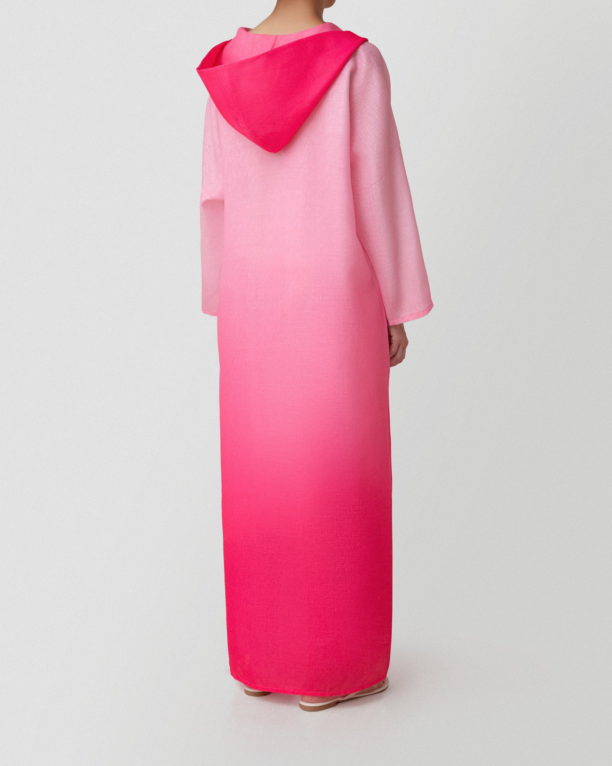 Sunset Sorbet Hooded Dress in Pink Ombré - Full or Two-tone