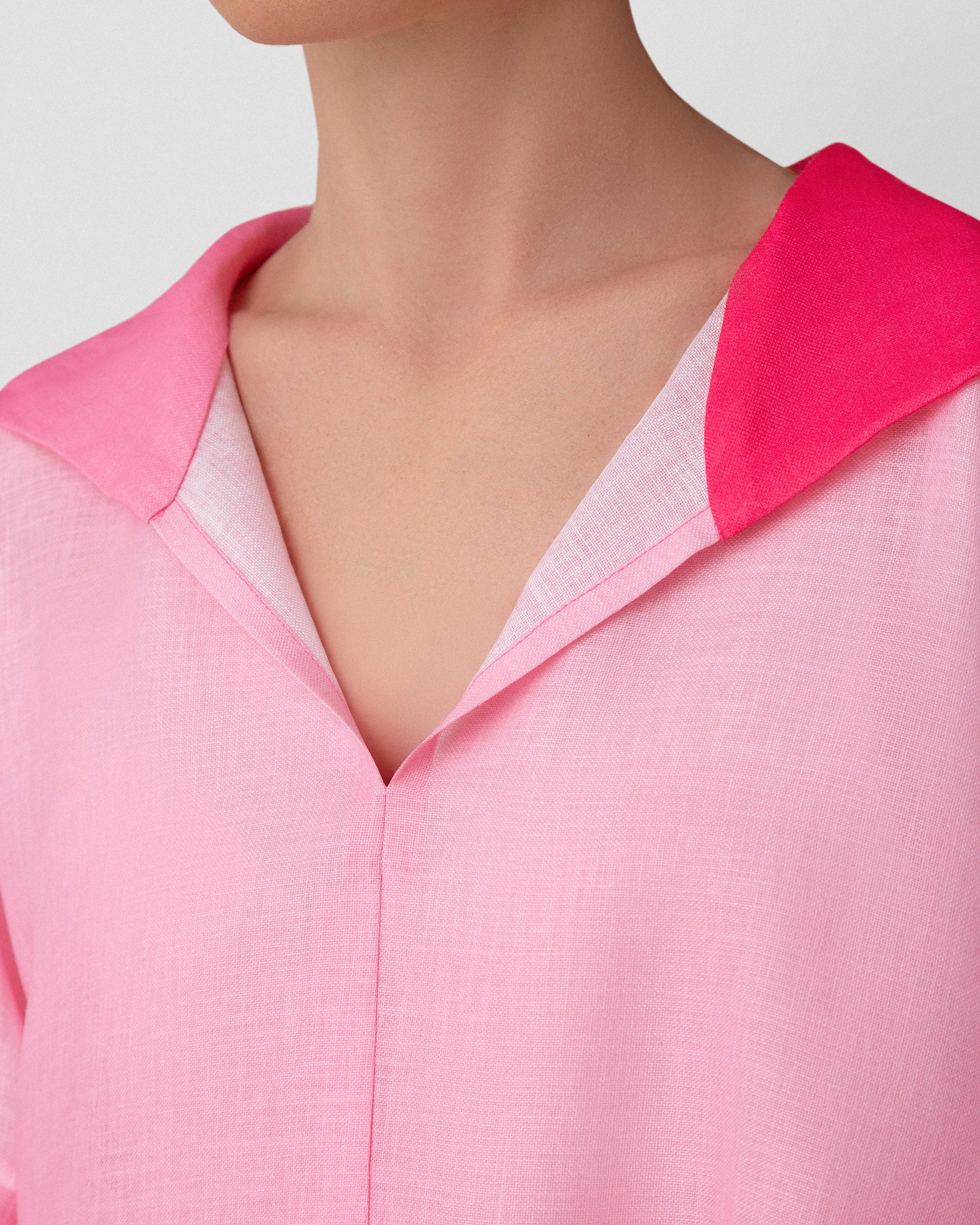 Sunset Sorbet Hooded Dress in Pink Ombré - Full or Two-tone