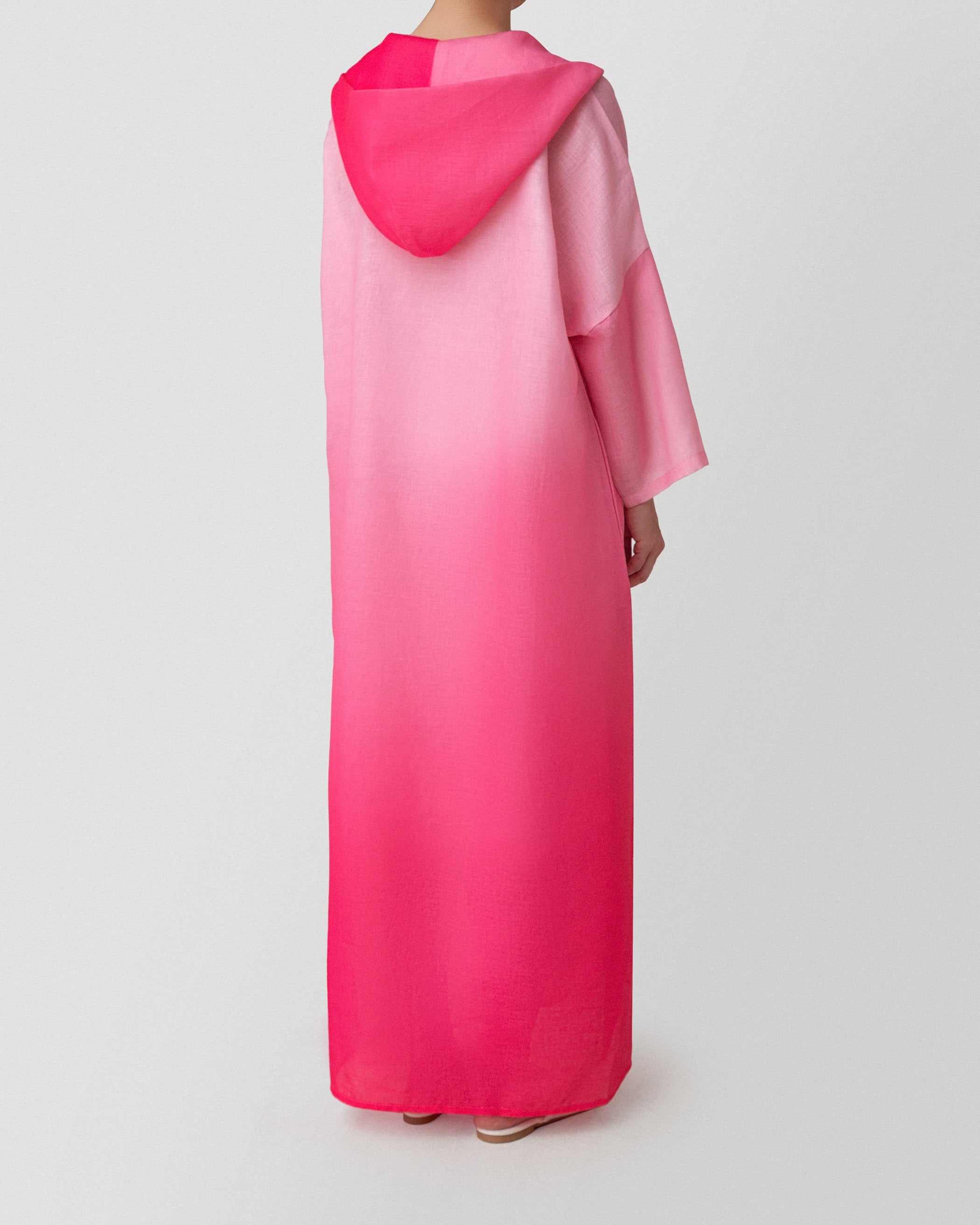 Sunset Sorbet Hooded Dress in Pink Ombré - Full or Two-tone