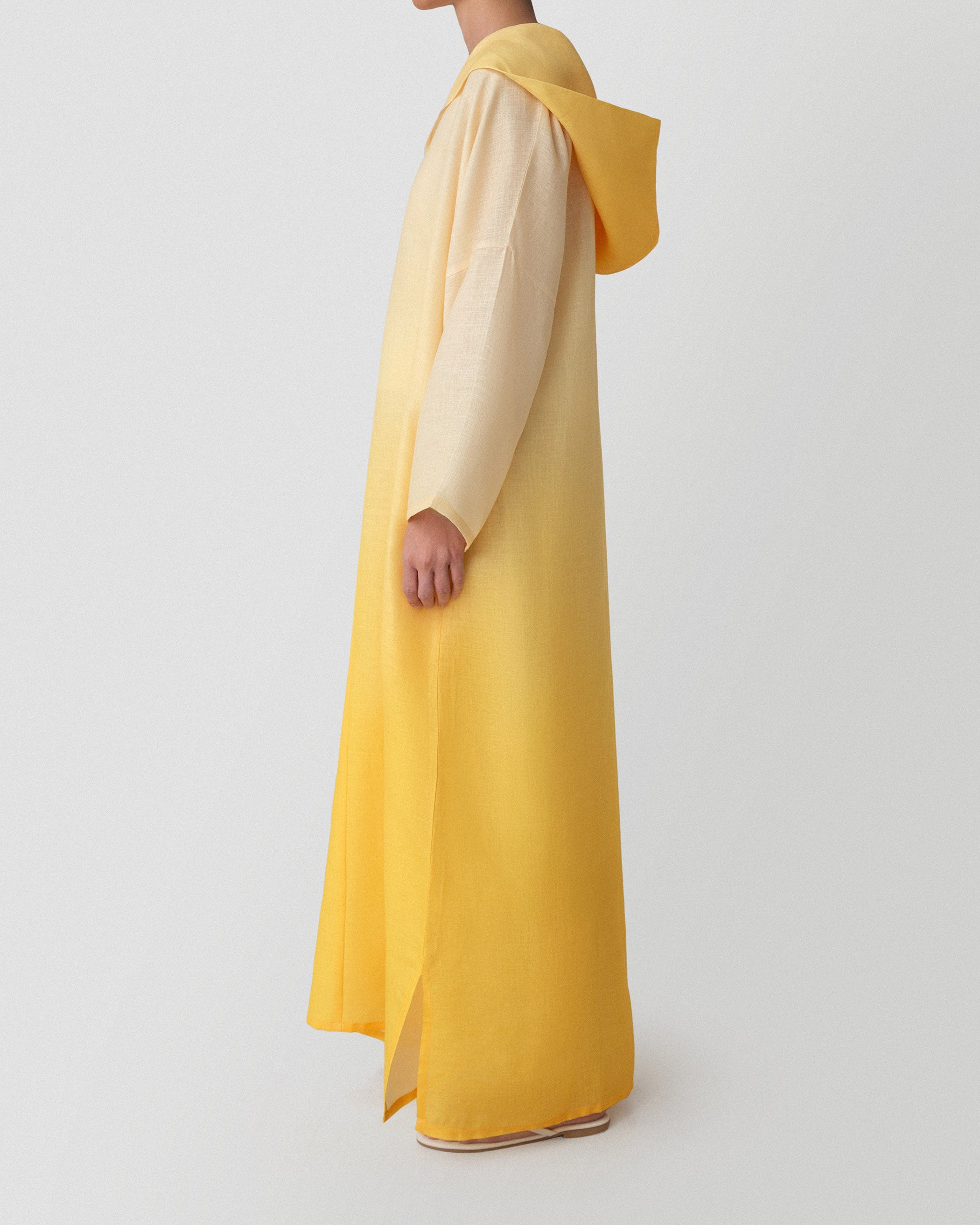 Sunset Sorbet Hooded Dress in Yellow Ombré - Full or Two-tone