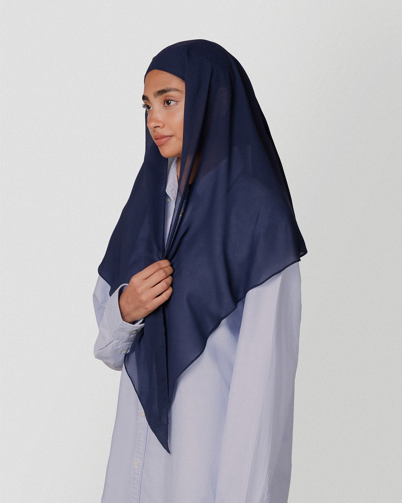Travel Turban Scarf in Navy
