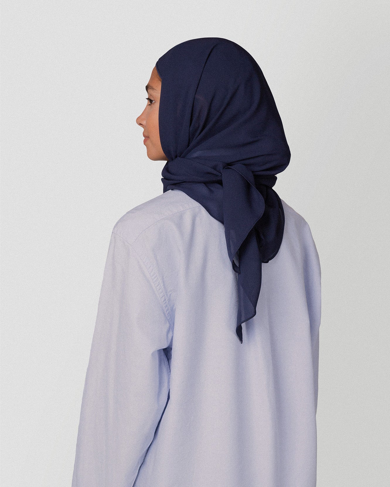 Travel Turban Scarf in Navy