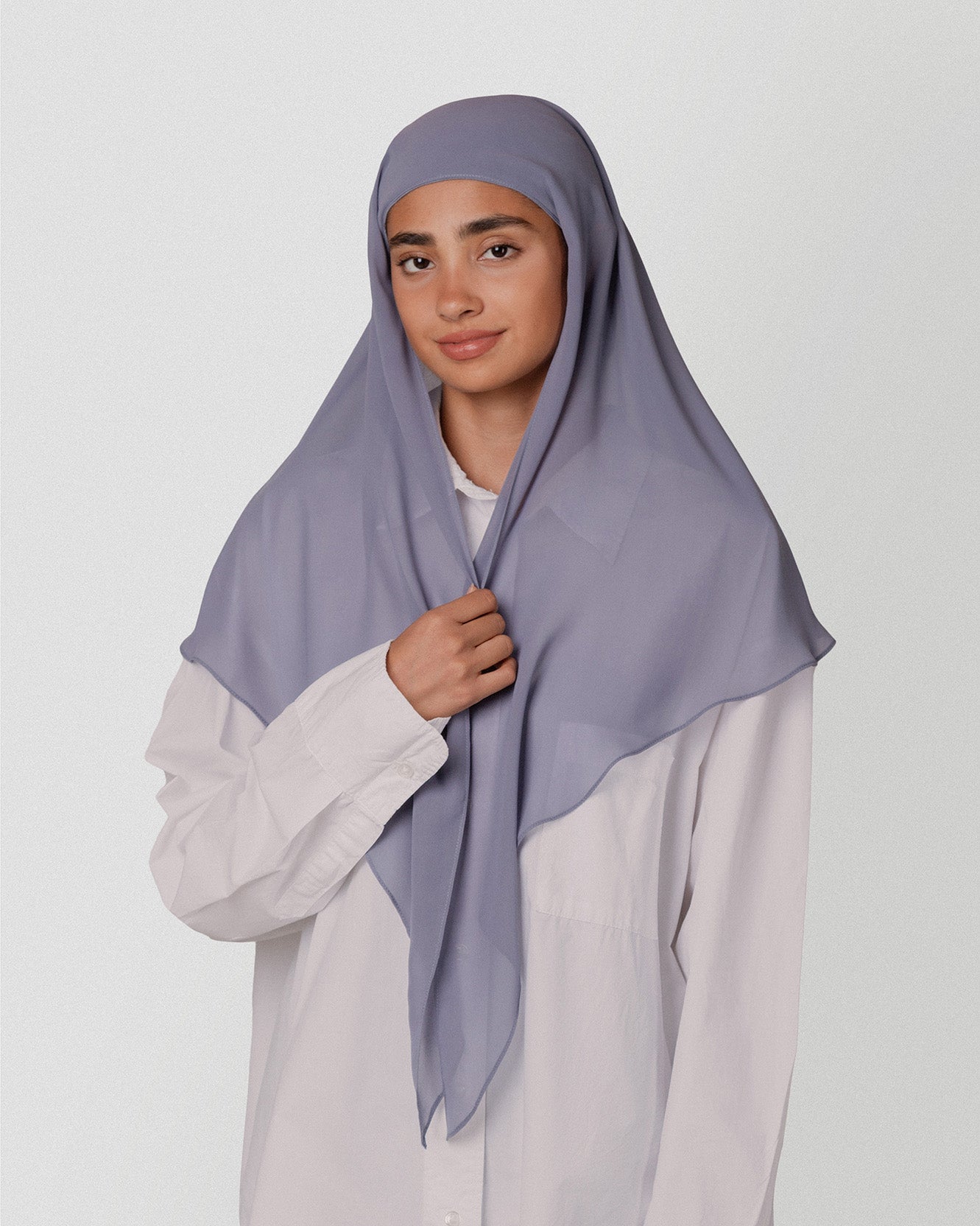 Travel Turban Scarf in Bluish Grey