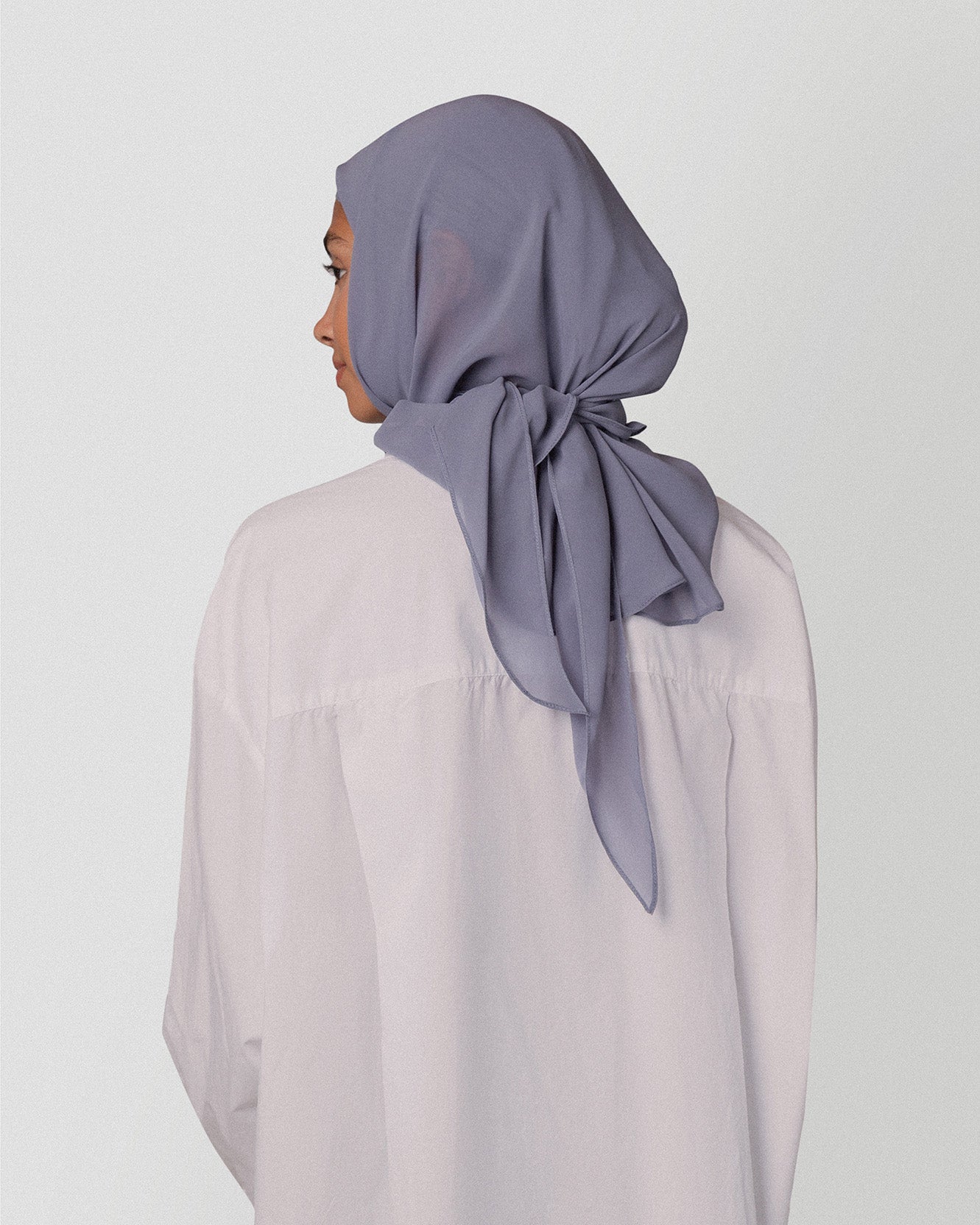 Travel Turban Scarf in Bluish Grey