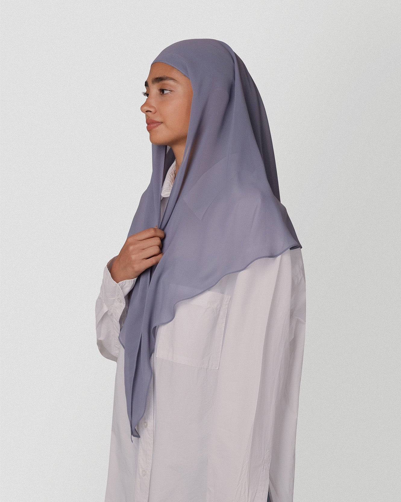 Travel Turban Scarf in Bluish Grey