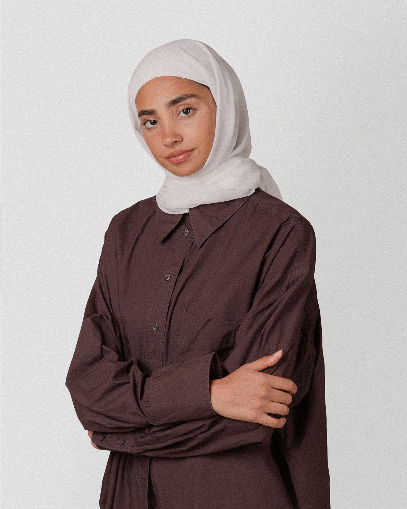 Travel Turban Scarf in Off White