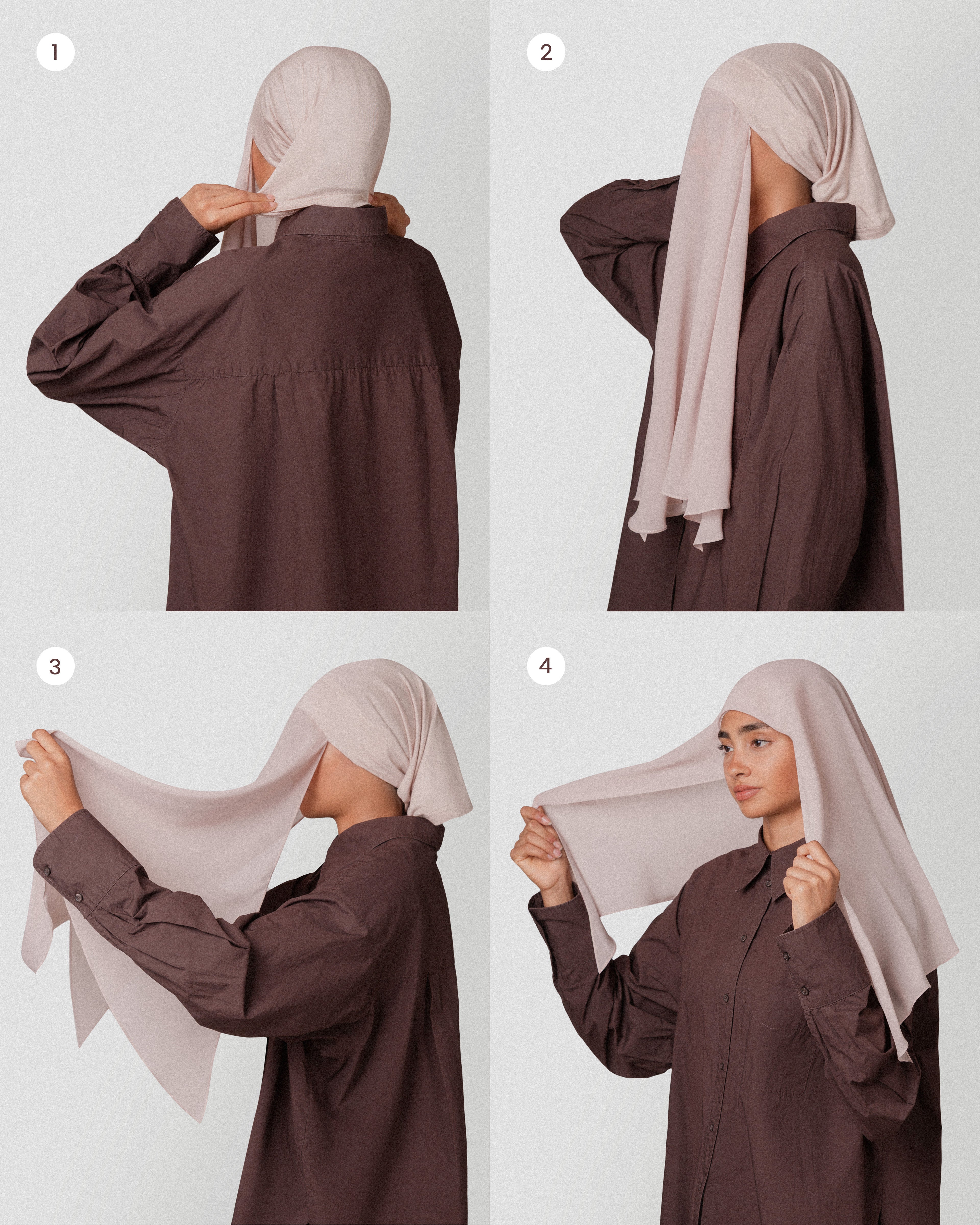 Travel Turban Scarf in Mocha