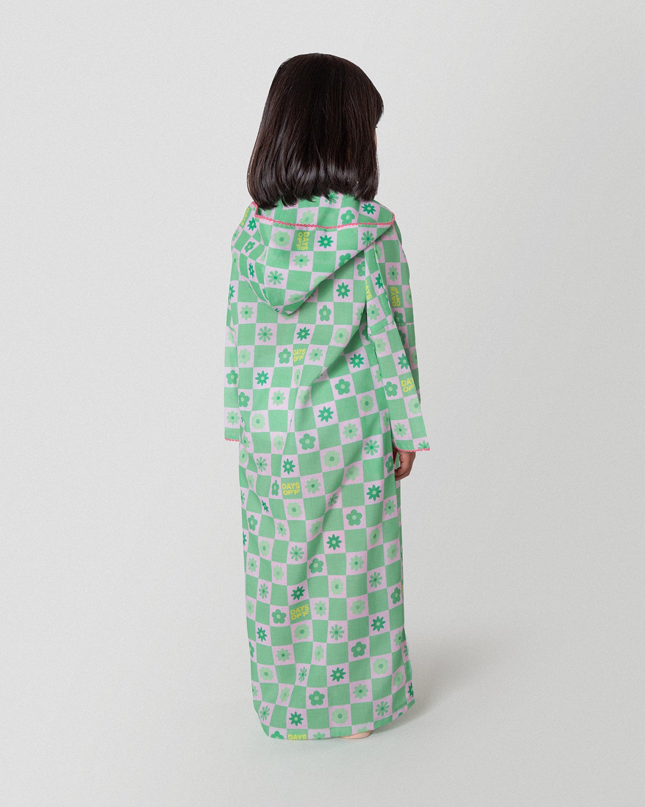 Lazy Daisy Hooded Dress in Mint - Kids