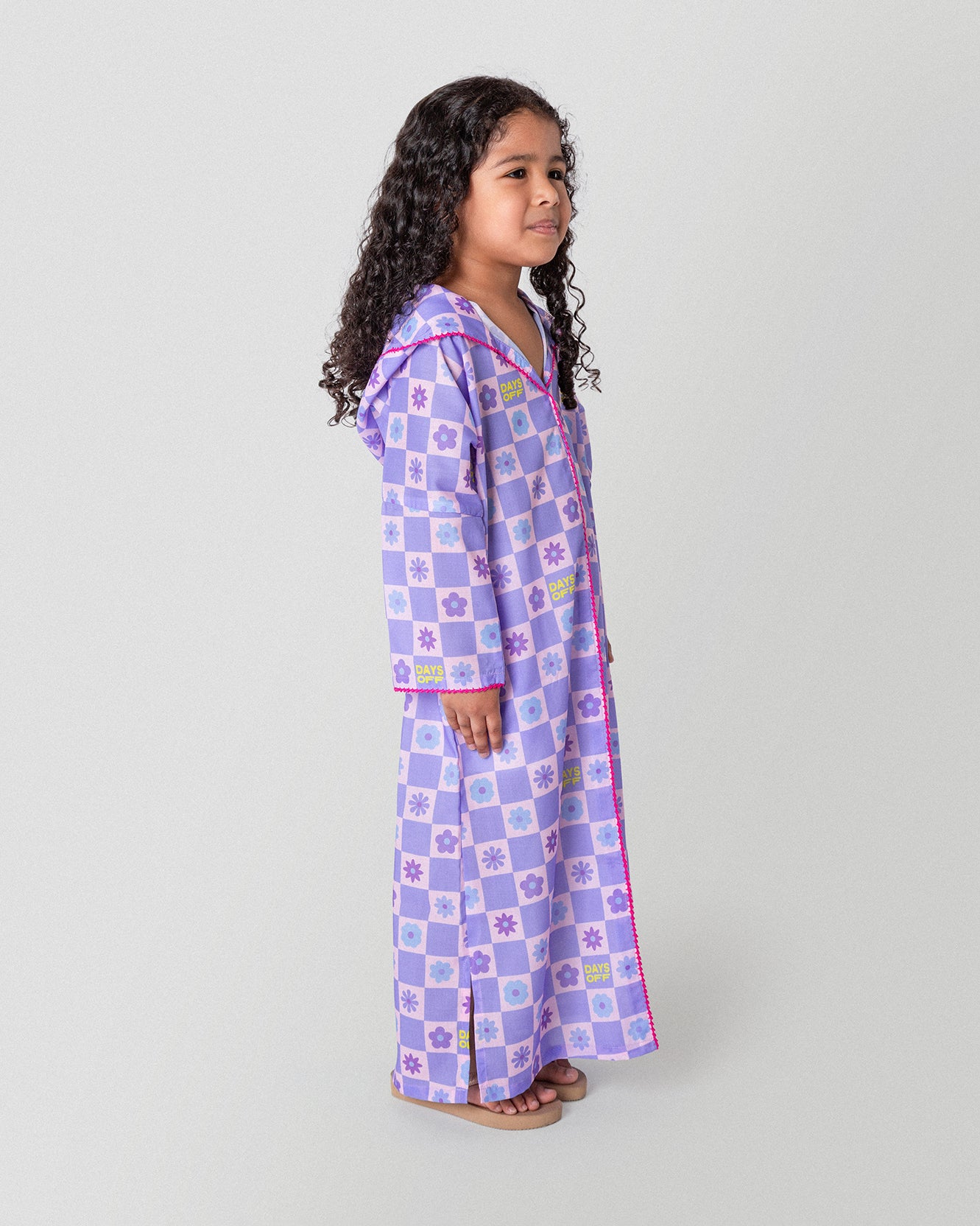 Lazy Daisy Hooded Dress in Lavender - Kids