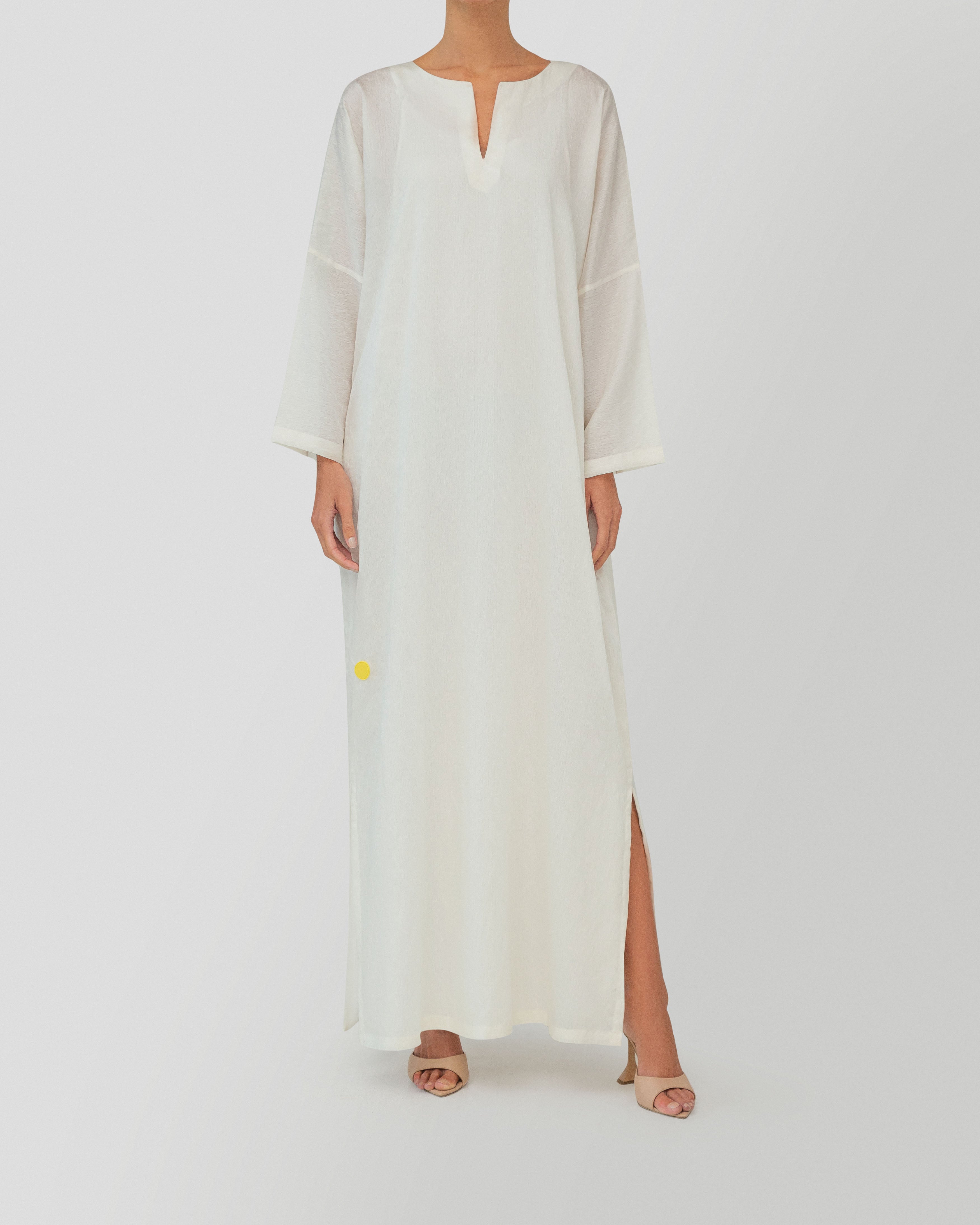 Louna Kaftan in Cotton White