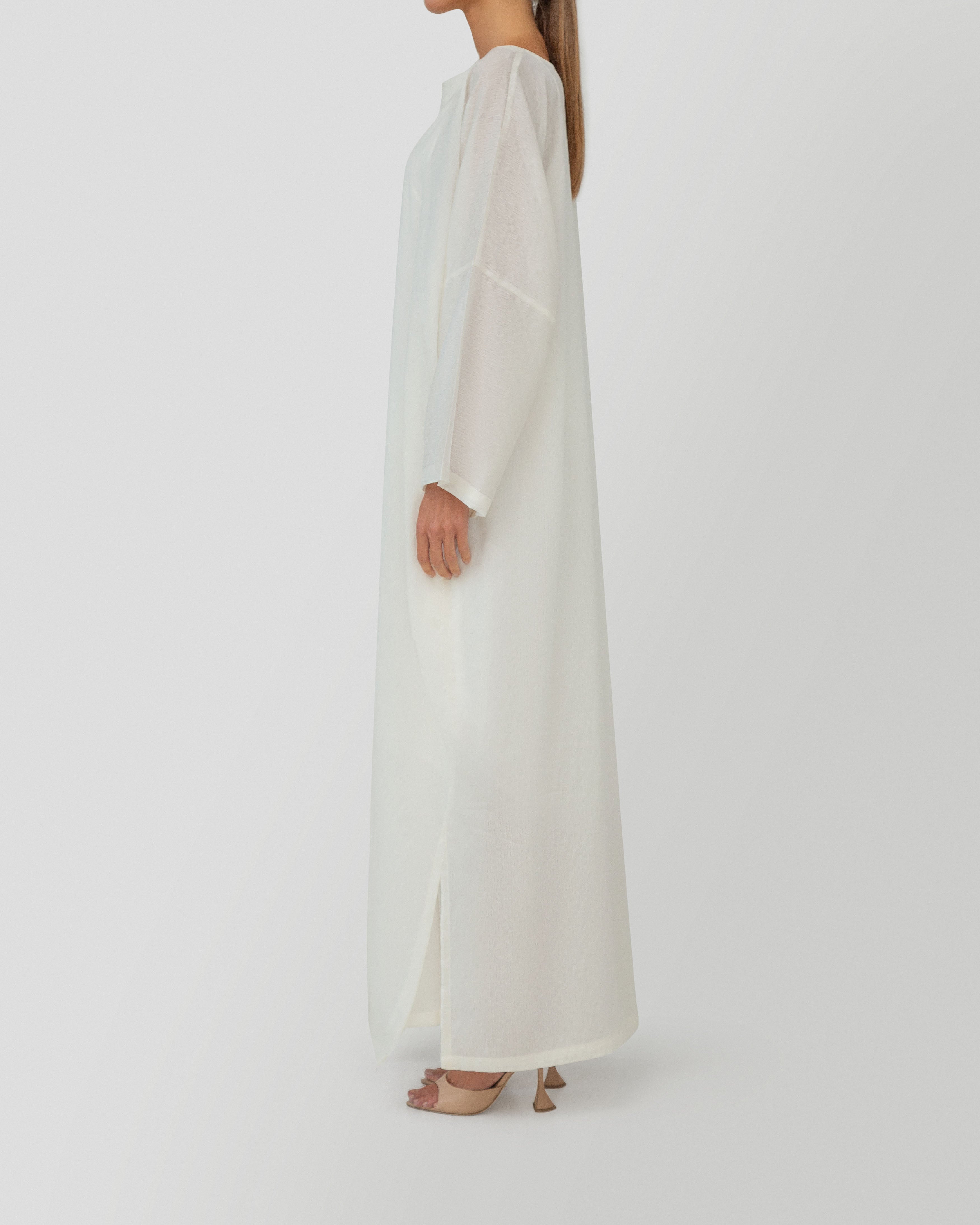Louna Kaftan in Cotton White