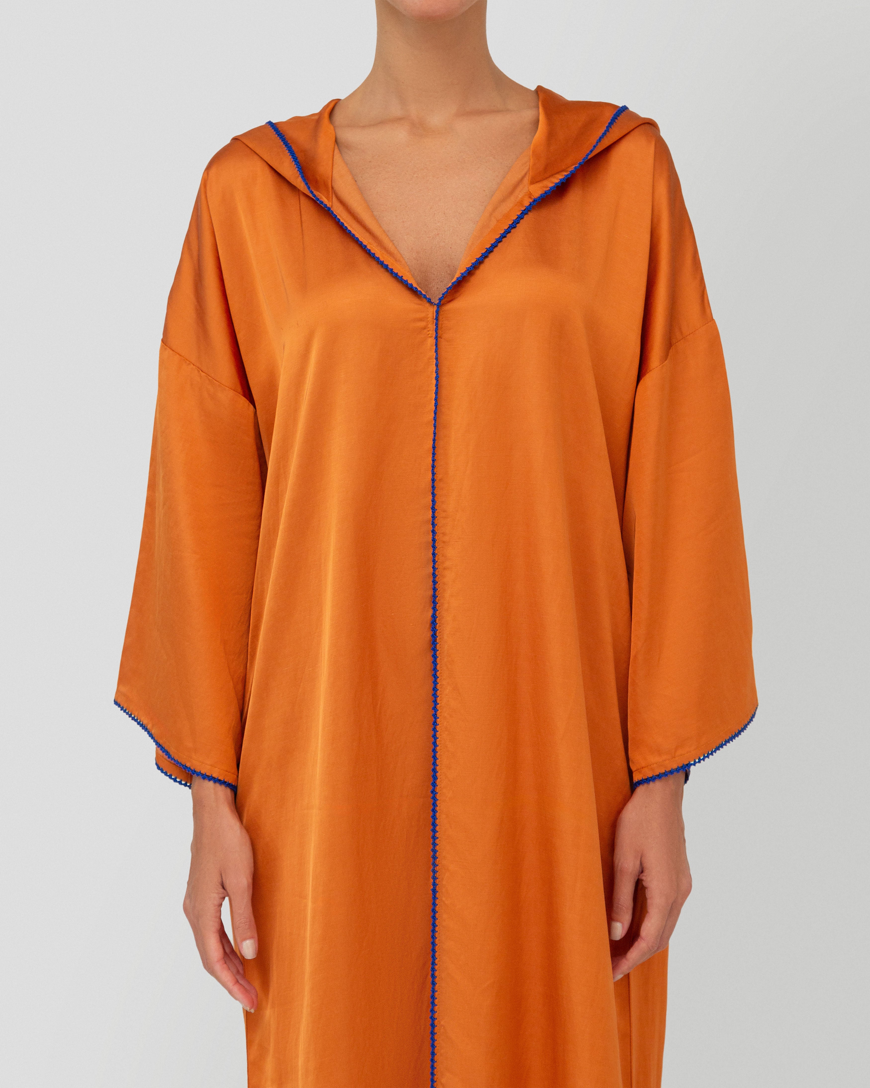 Manel Dress in Rust Orange