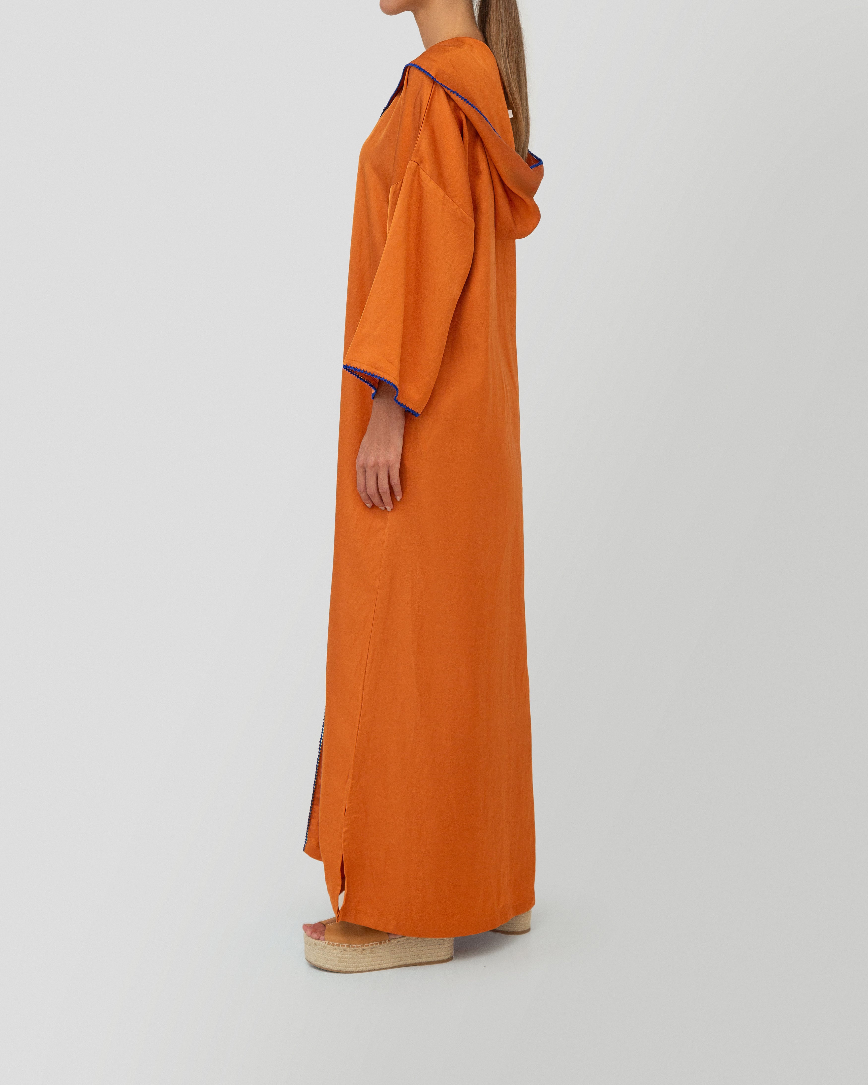 Manel Dress in Rust Orange