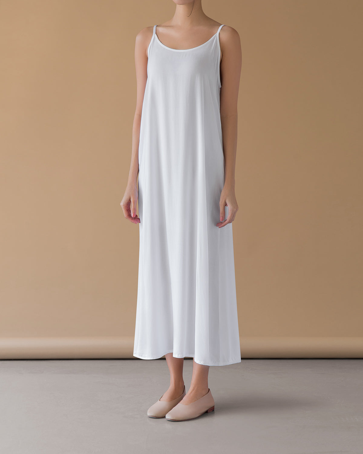 white slip dress maxi SLIP DRESS