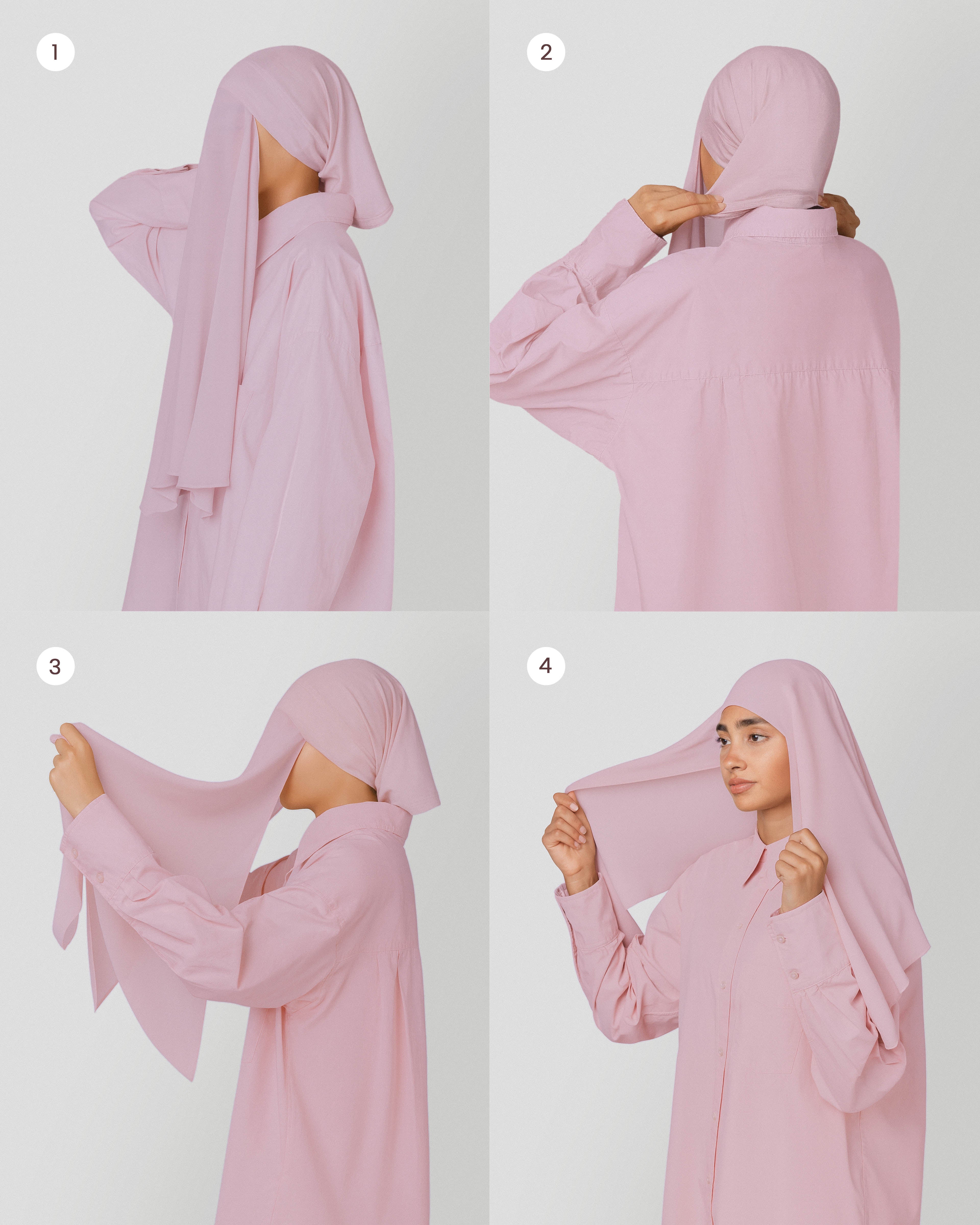 Travel Turban Scarf in Pink