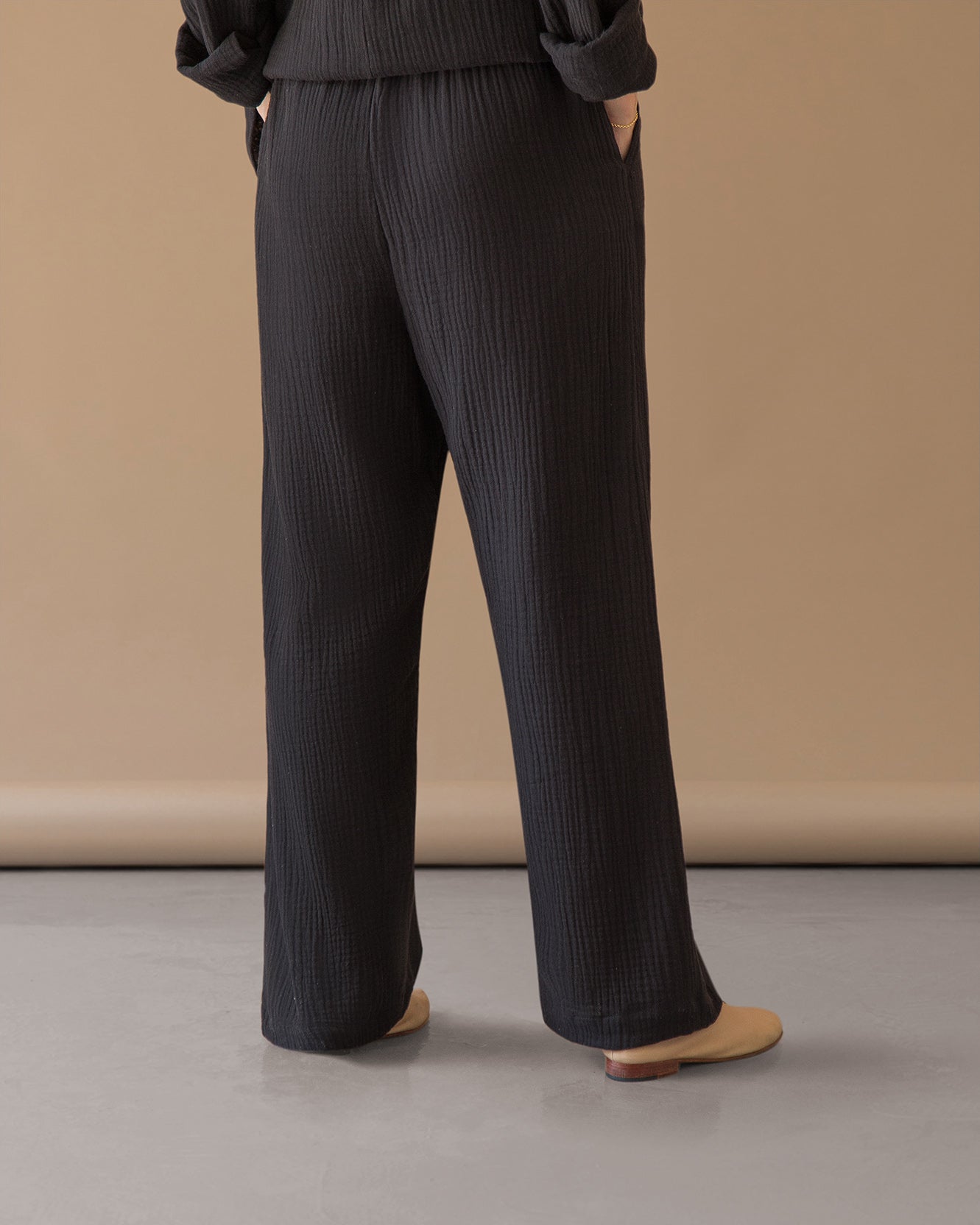WIDE PANTS - black