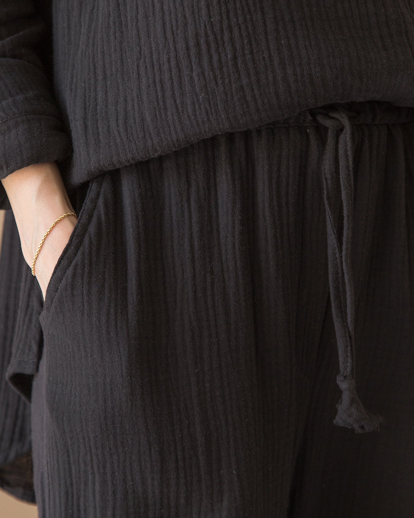 WIDE PANTS - black