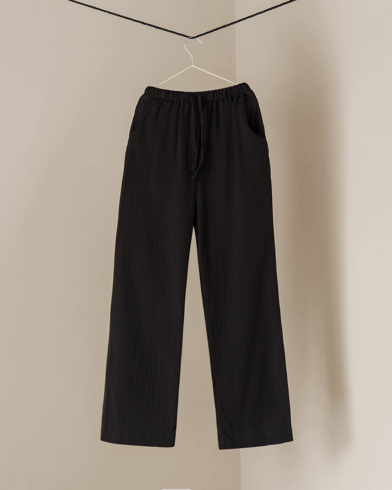 WIDE PANTS - black