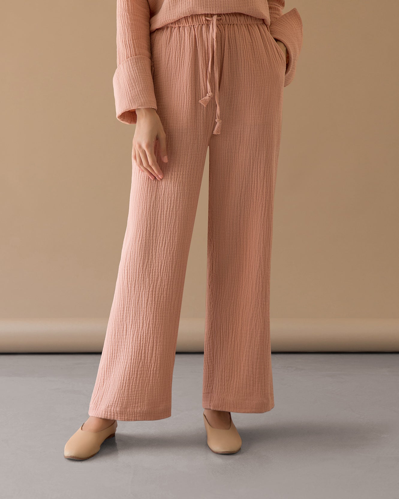 WIDE PANTS - cinnamon