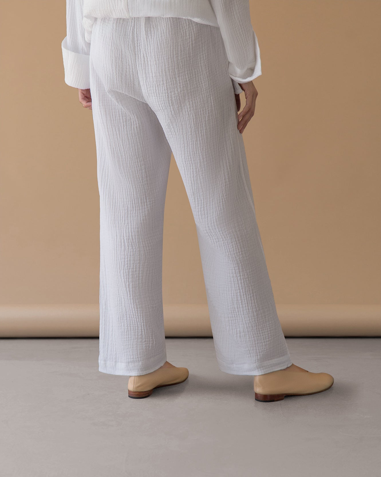 WIDE PANTS - white