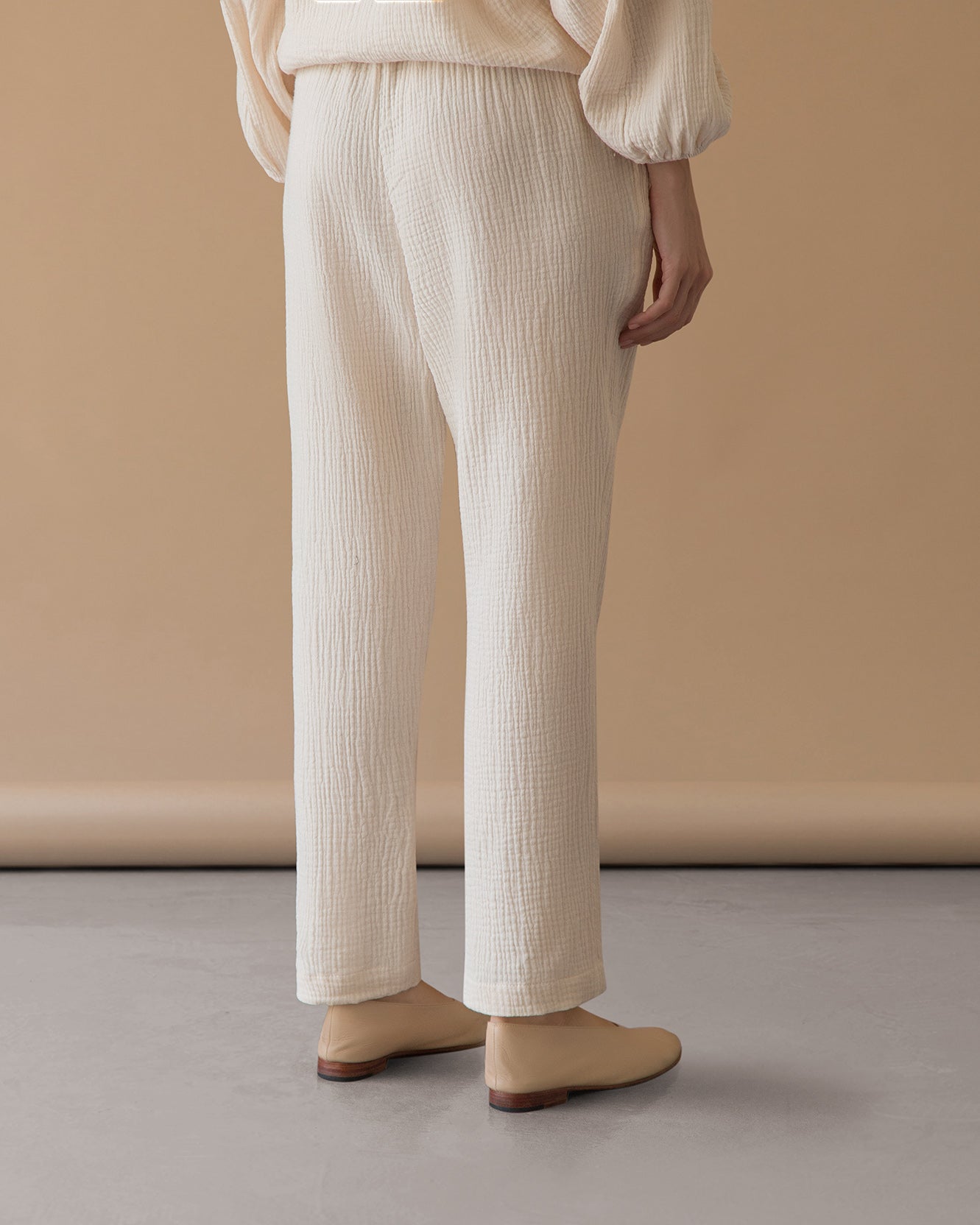 STRAIGHT PANTS - cream