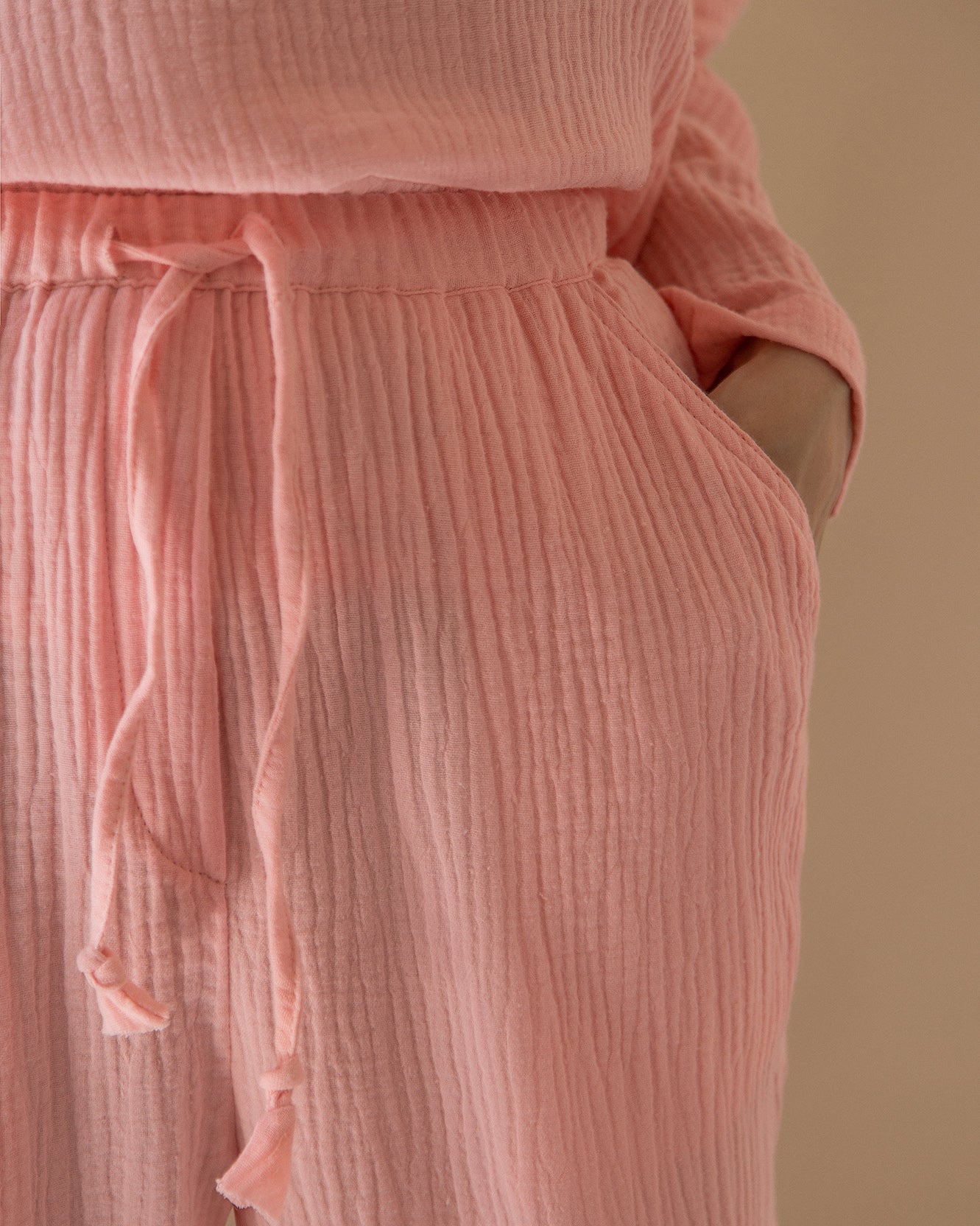STRAIGHT PANTS - pink