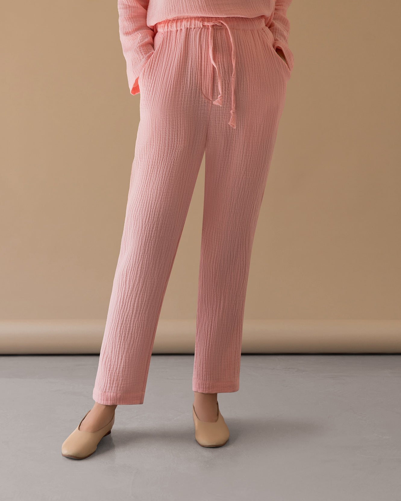 STRAIGHT PANTS - pink