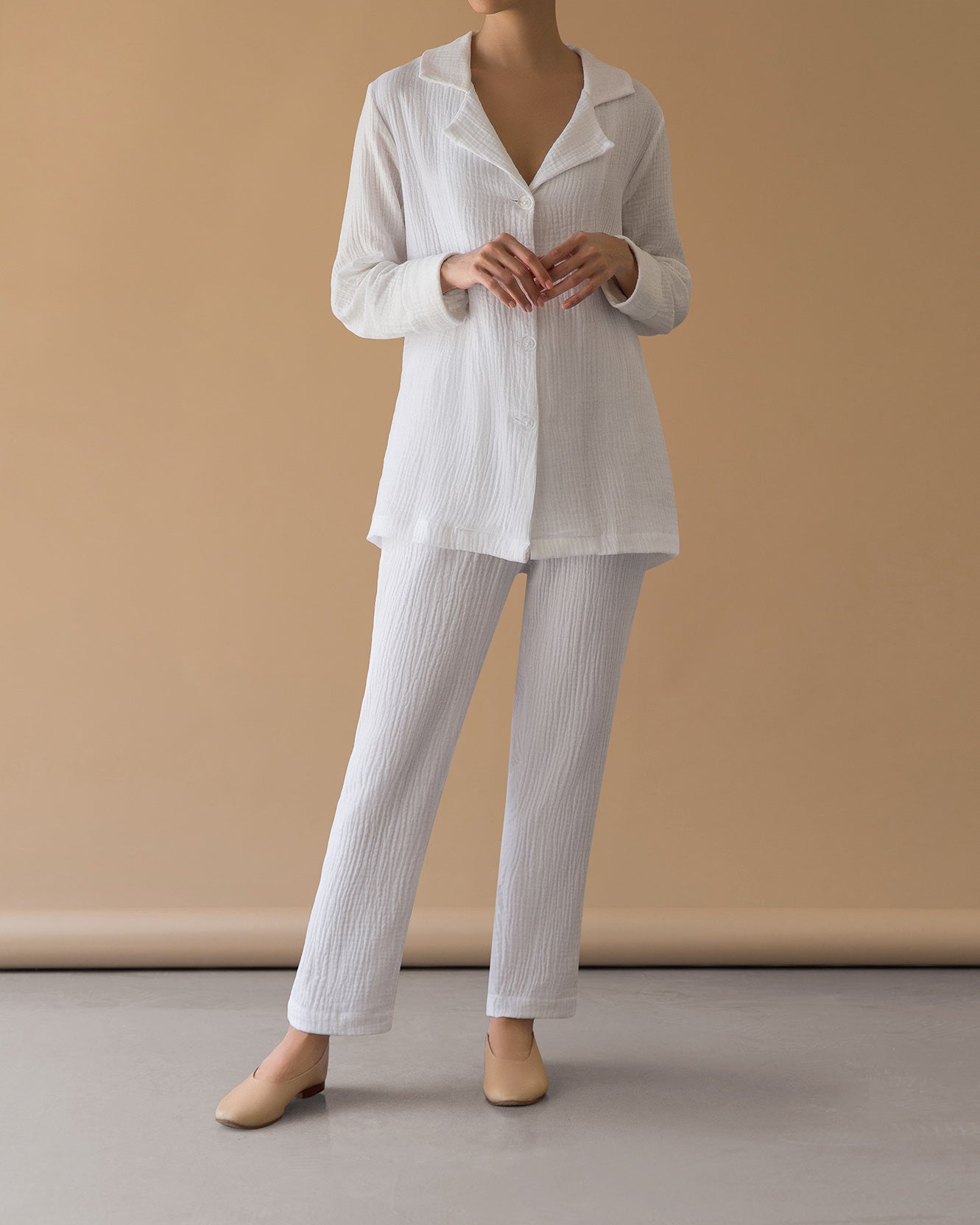 STRAIGHT PANTS - white
