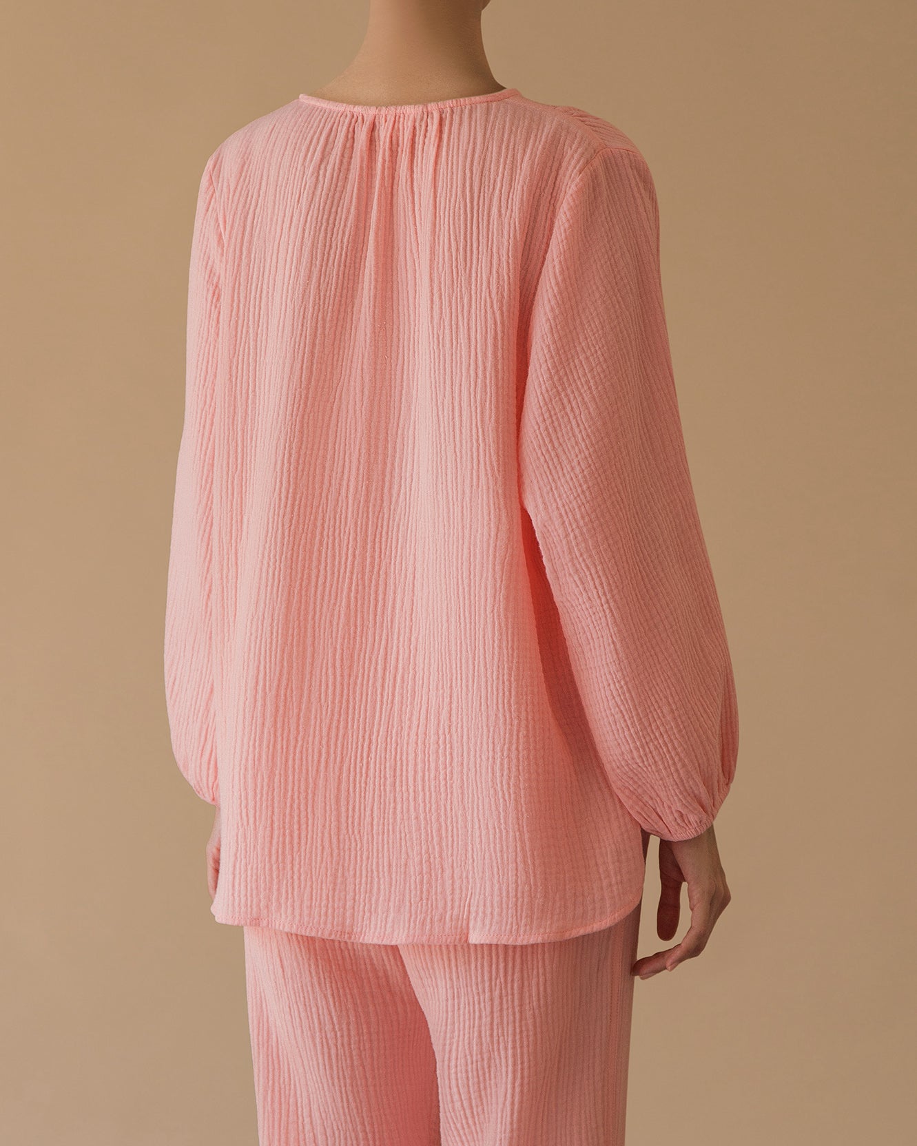 ROUND NECK SHIRT - pink