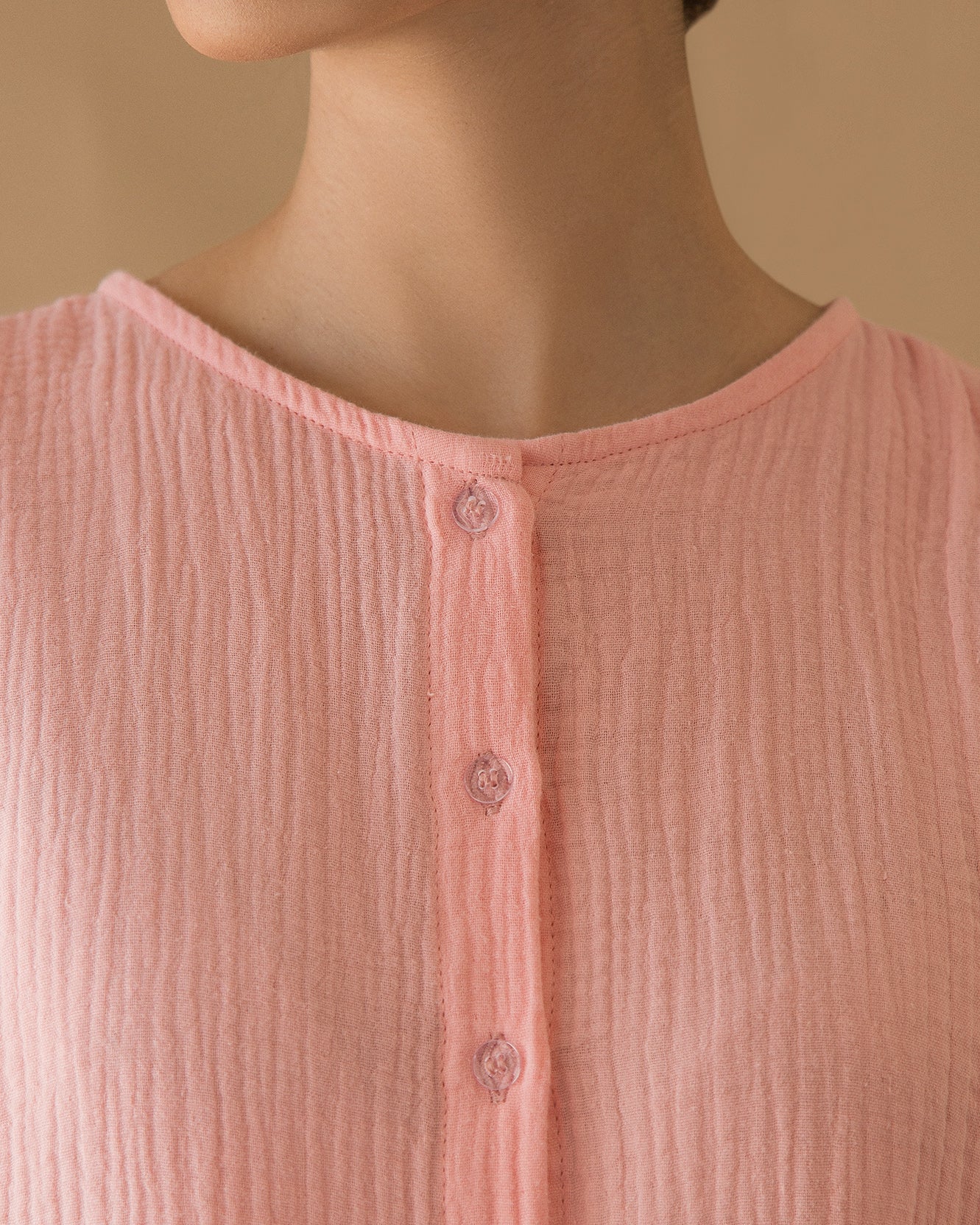 ROUND NECK SHIRT - pink