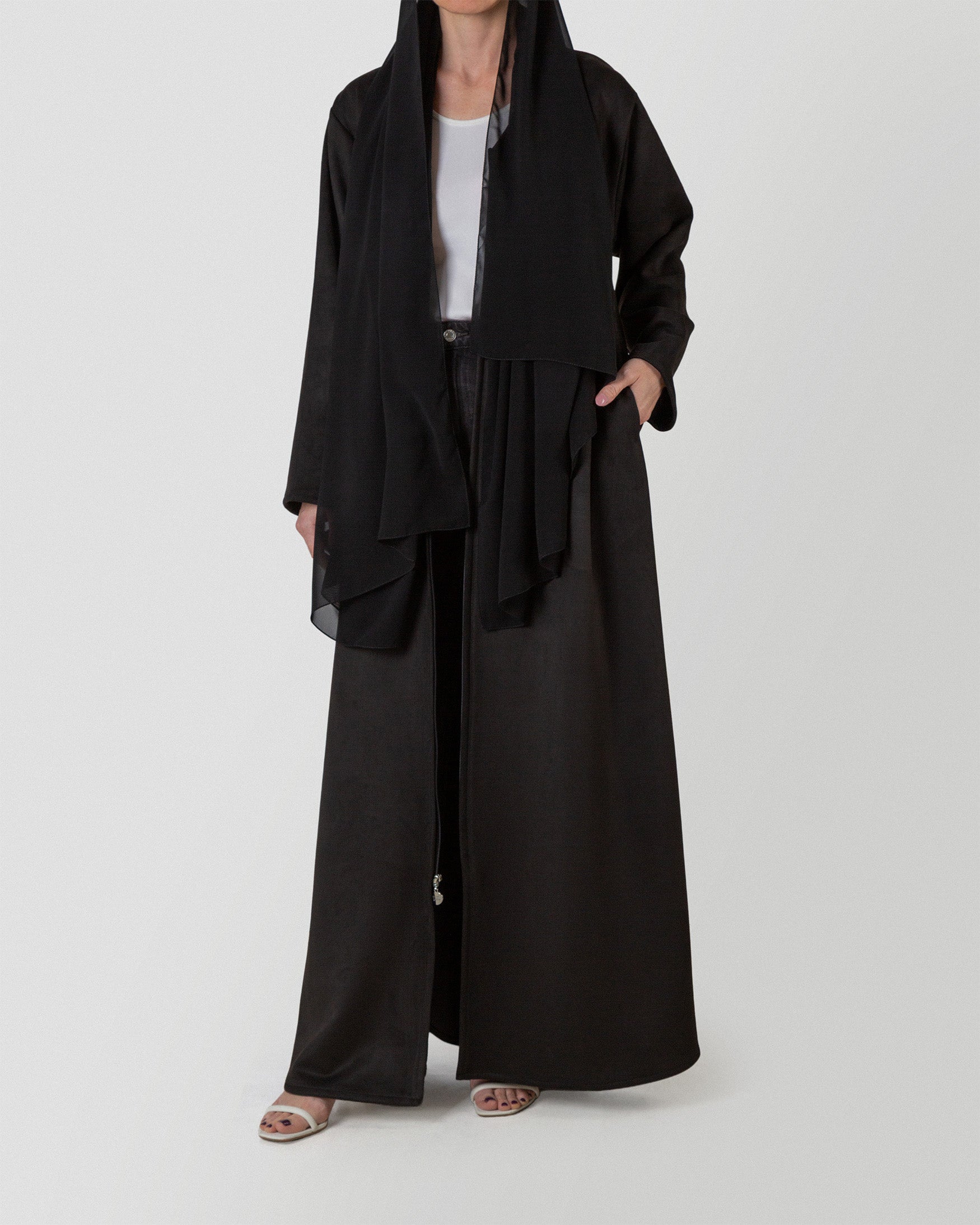 Autumn Whisper Abaya in Black