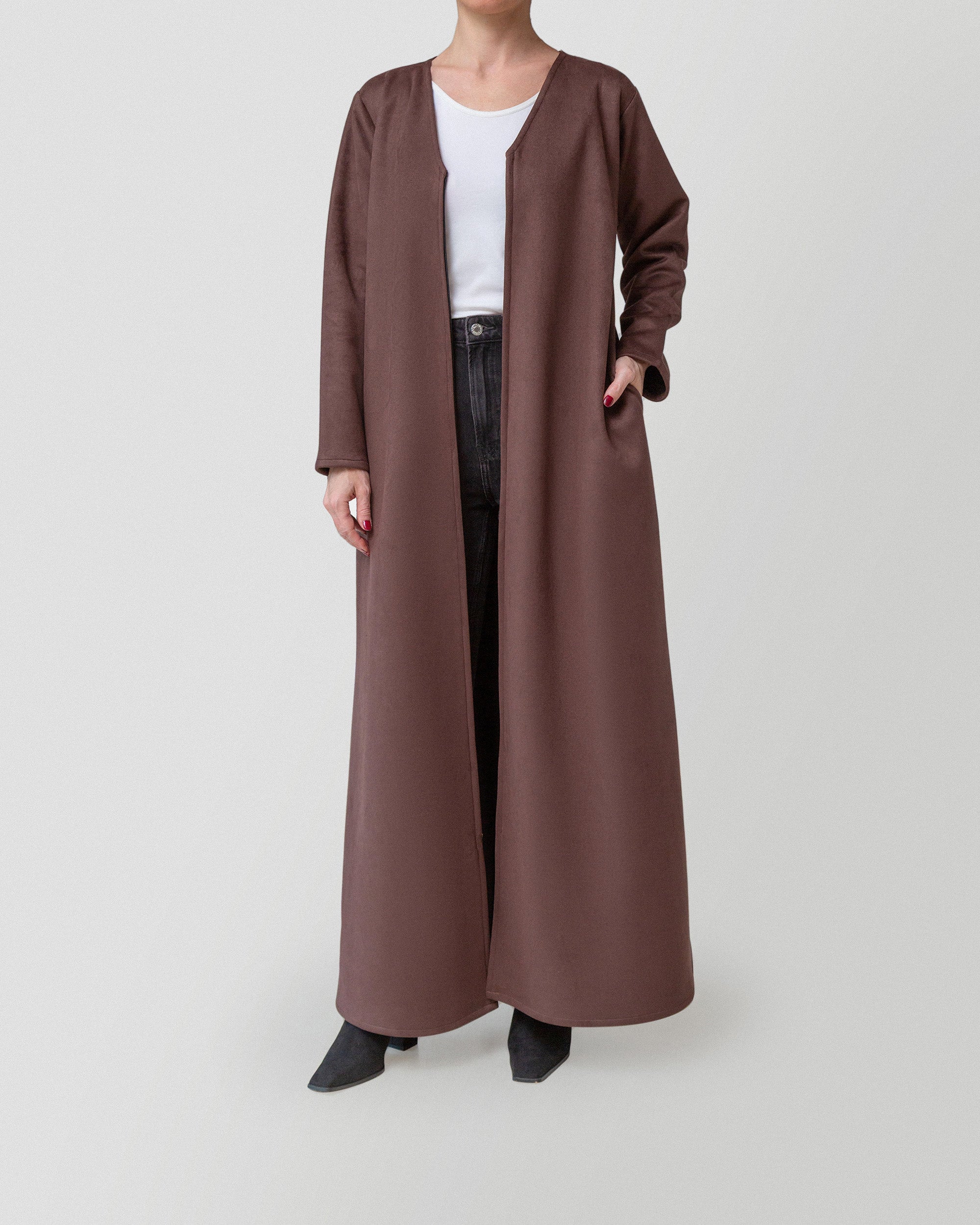 Autumn Whisper Abaya in Chocolate