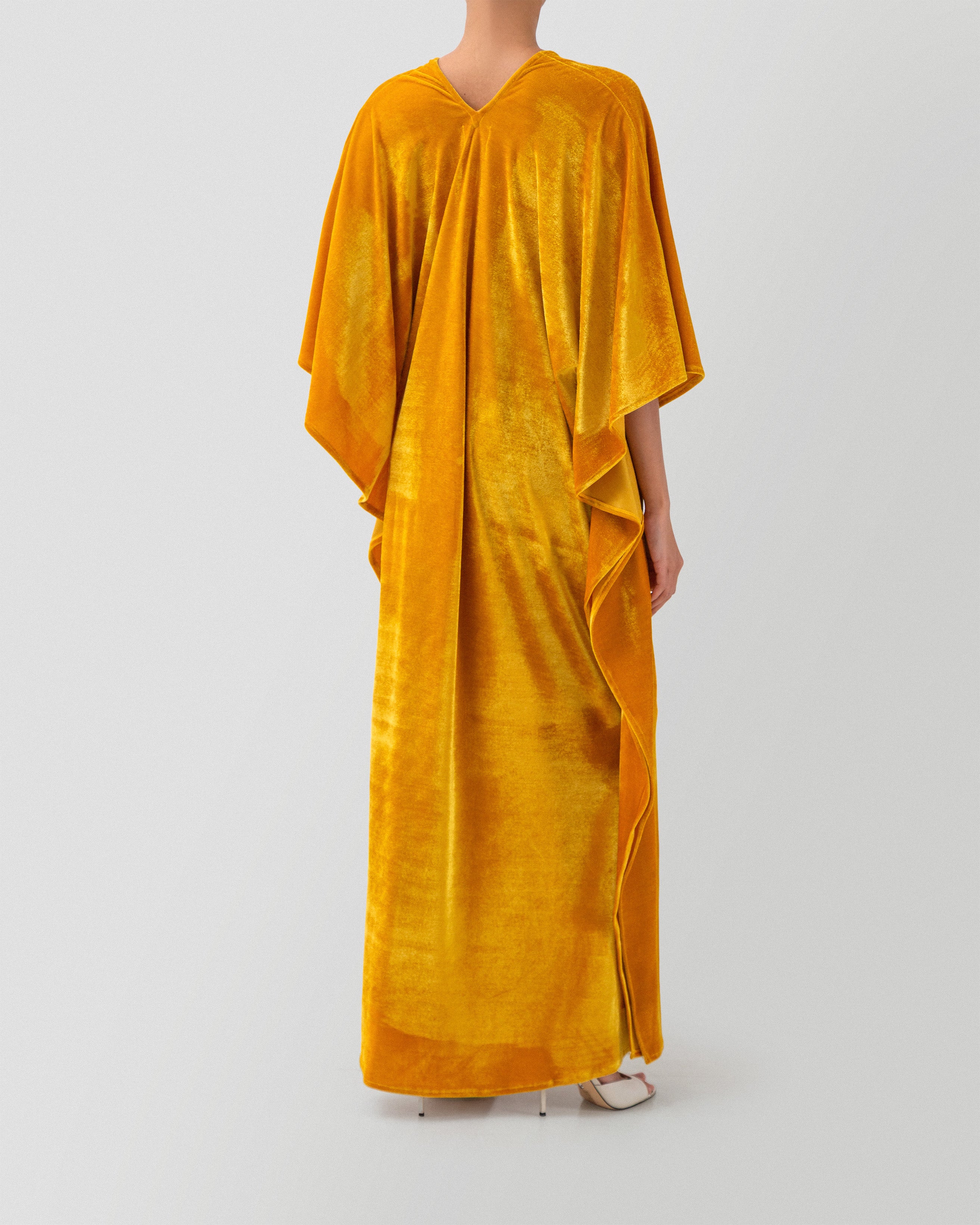 Velvet Nights Dress in Golden